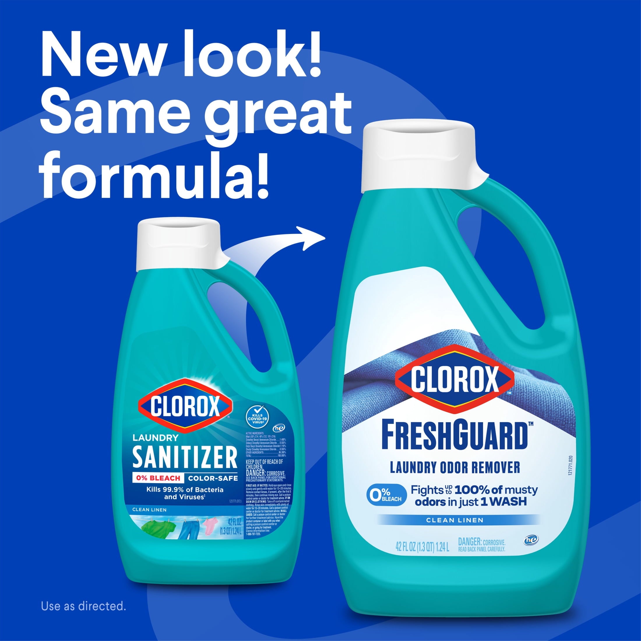 Clorox Fresh Guard Laundry Odor Remover - 0% Bleach, Color Safe, Clean Linen Scent, 42 fl oz