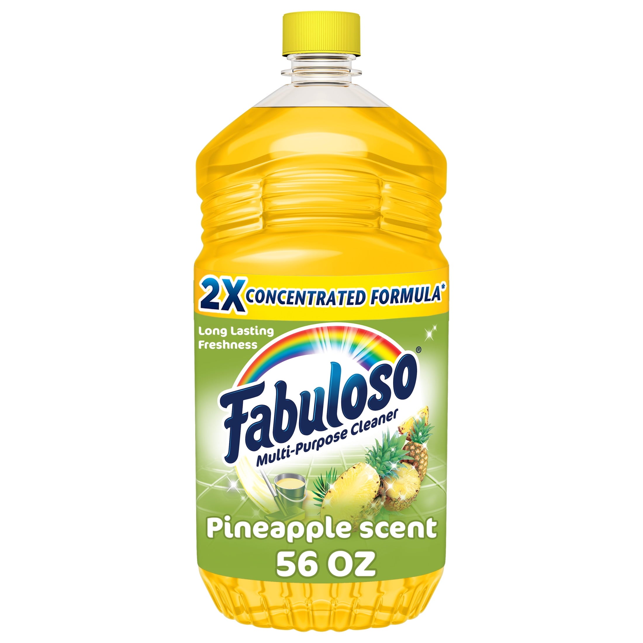 Fabuloso Multi-Purpose Cleaner - 2X Concentrated Formula, Floor Cleaner, Pineapple Scent, 56 fl oz