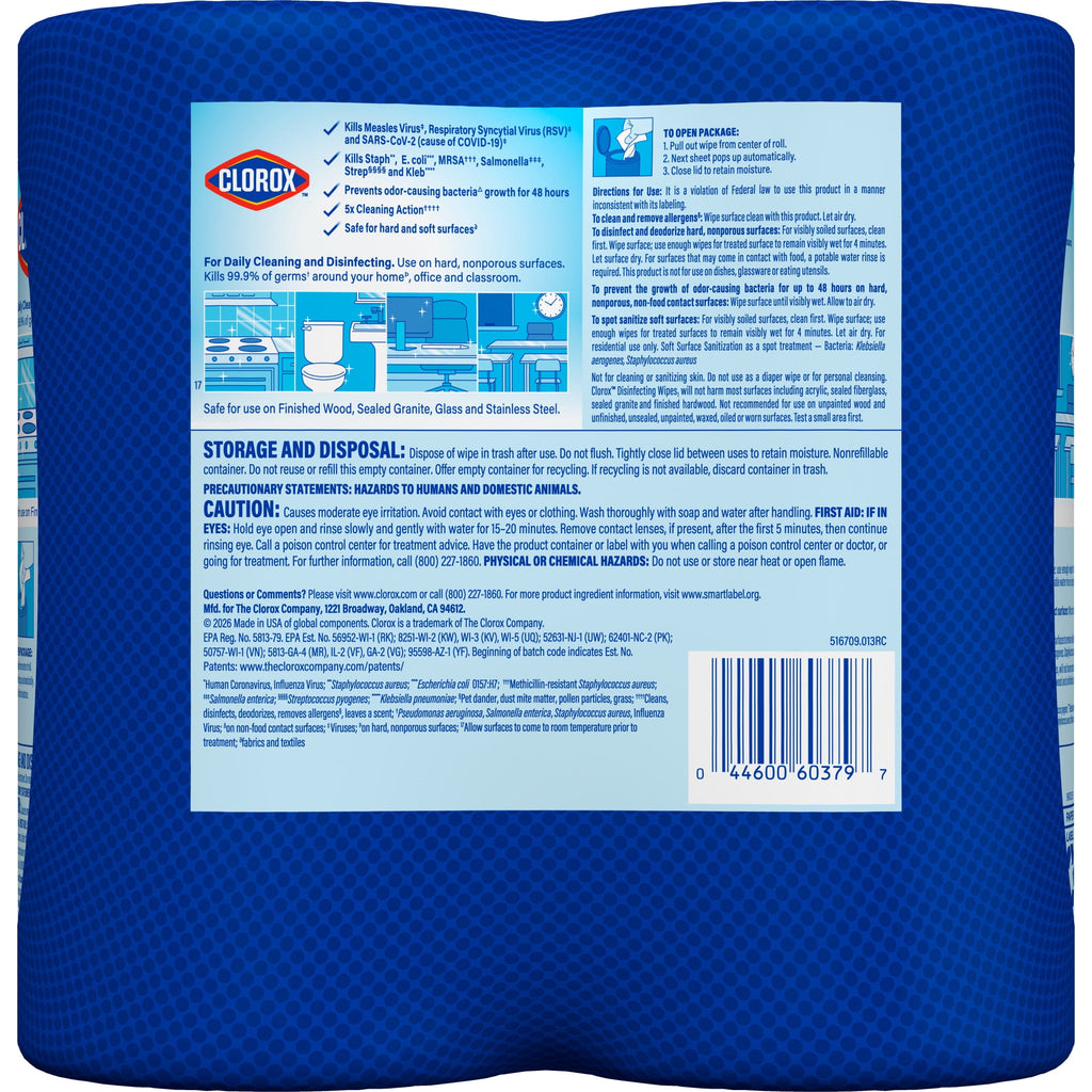 Clorox Disinfecting Cleaning Wipes Back to School Variety Pack - 75 Count Each, Pack of 2
