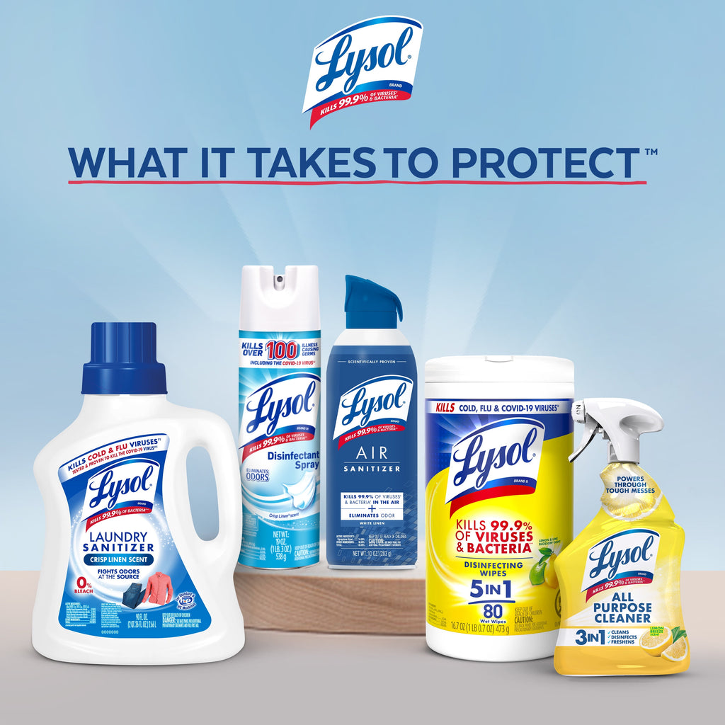 Lysol Power Limescale Remover Bathroom Cleaner Spray - Hard Water Stain Remover, Disinfecting Multipurpose Cleaner, 0% Bleach, Atlantic Fresh Scent, 32 fl oz - 2-Pack