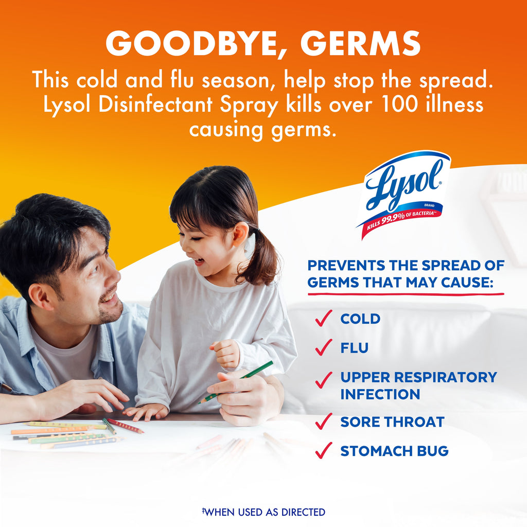 Lysol Brand New Day Disinfectant Spray - Sanitizing and Antibacterial Spray, Deodorizer, Mango & Hibiscus, 19 oz