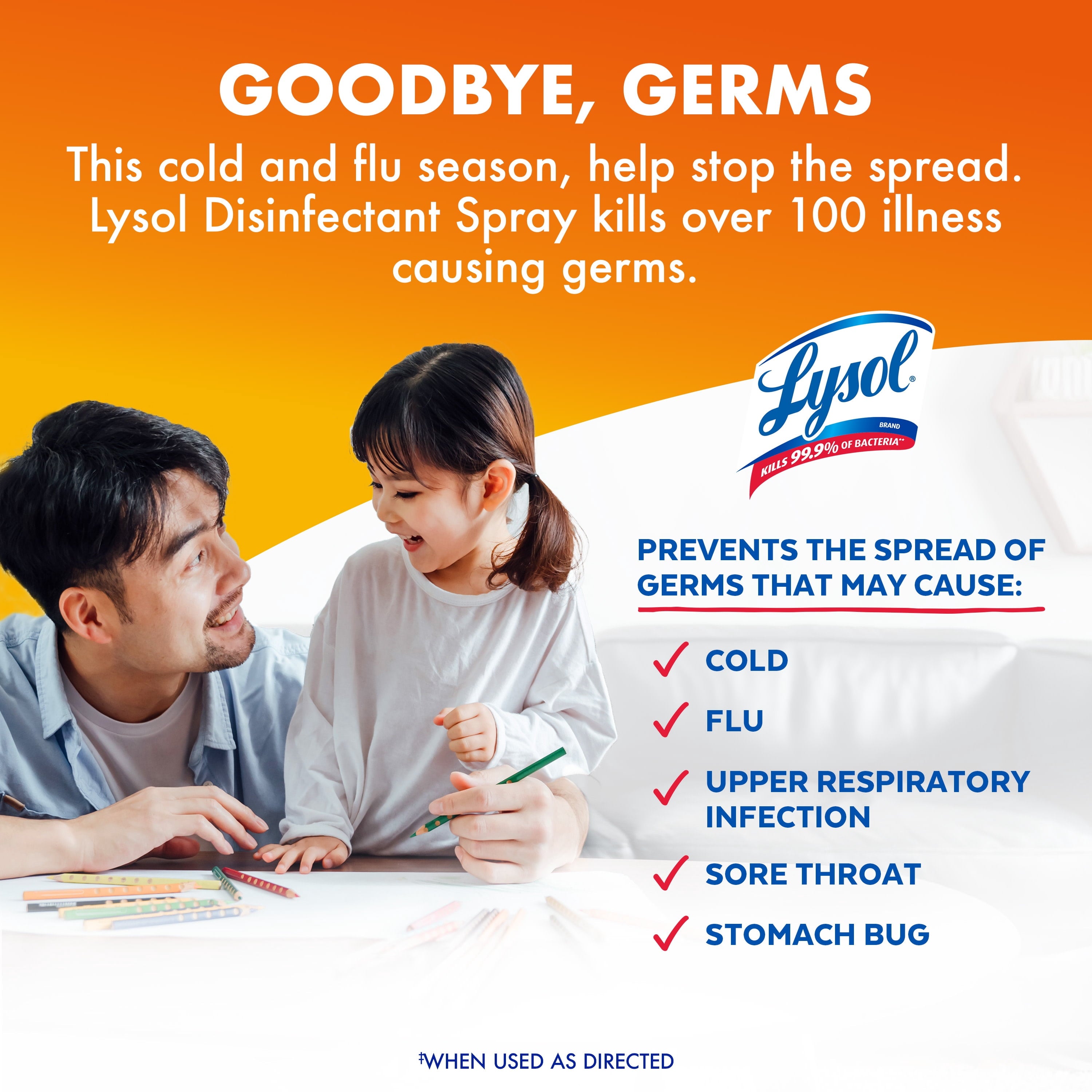Lysol Brand New Day Disinfectant Spray - Sanitizing and Antibacterial Spray, Deodorizer, Mango & Hibiscus, 19 oz