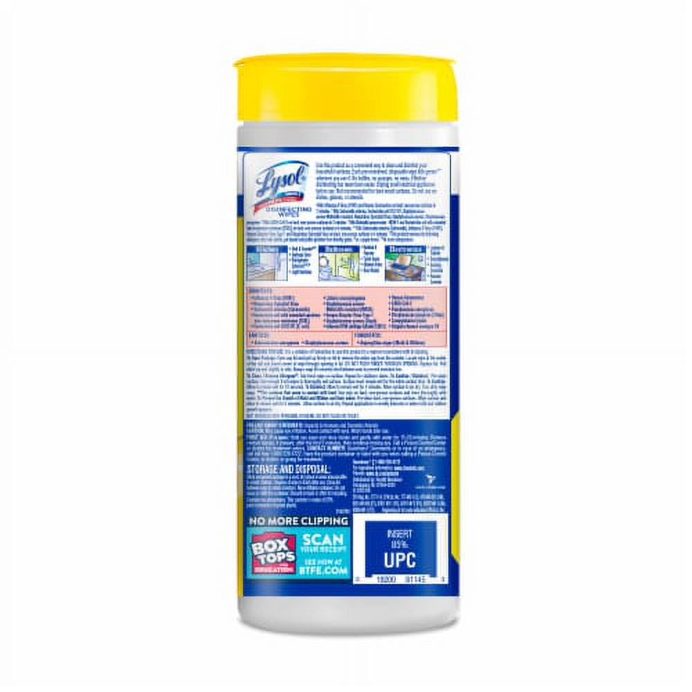 Pack of 2 - Lysol Disinfecting Wipes - Sanitizing Antibacterial Cleaning Wipes, Lemon and Lime Blossom, 35 Count 35 Count