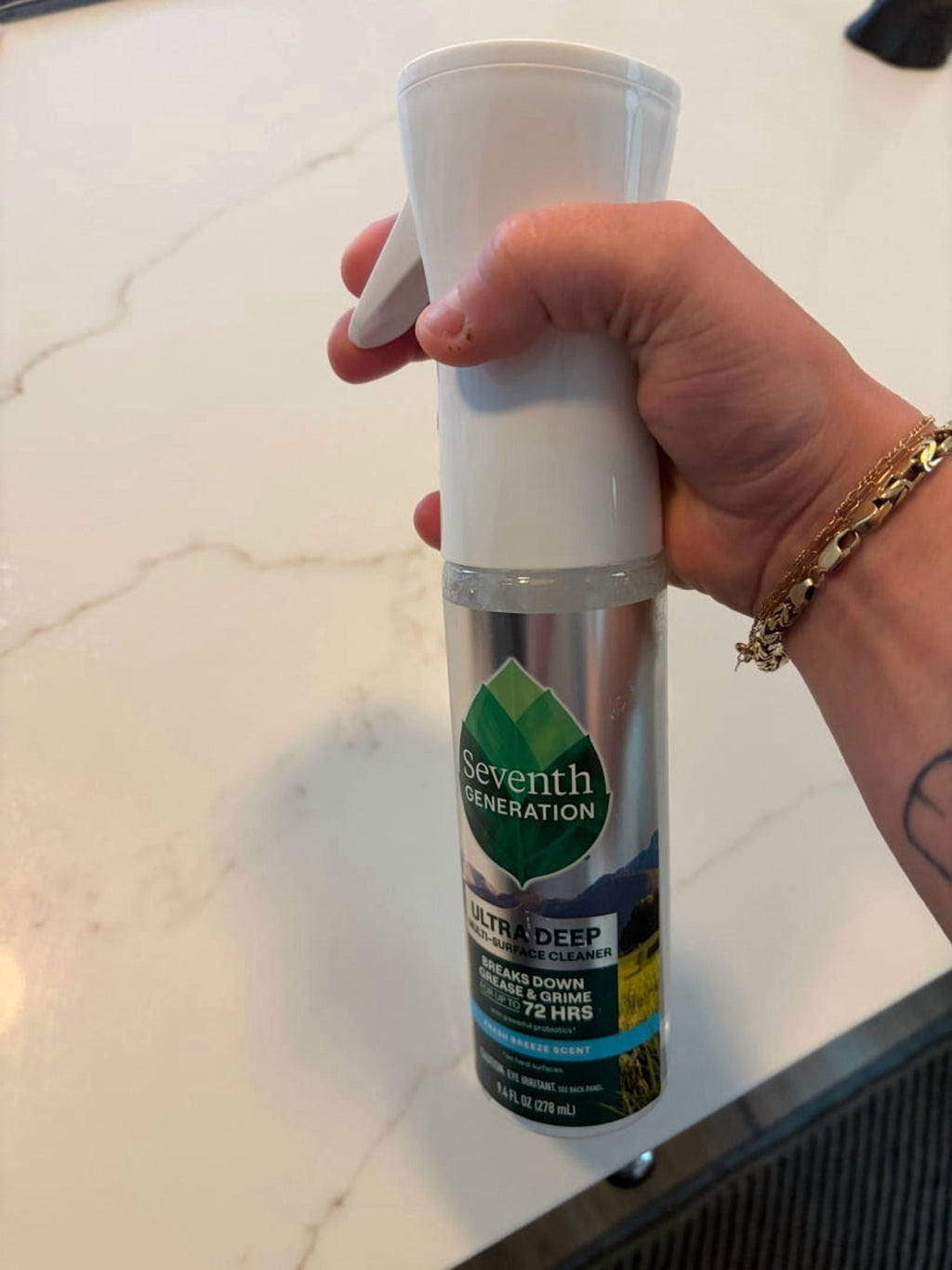 Seventh Generation Fresh Ultra Deep Multi Surface All-Purpose Cleaners - 9.4 fl oz: Liquid - Spray Bottle, Mirrors, Granite