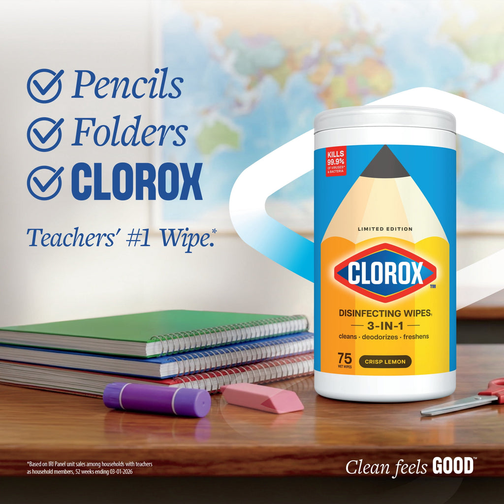 Clorox Disinfecting Cleaning Wipes Back to School Variety Pack - 75 Count Each, Pack of 3