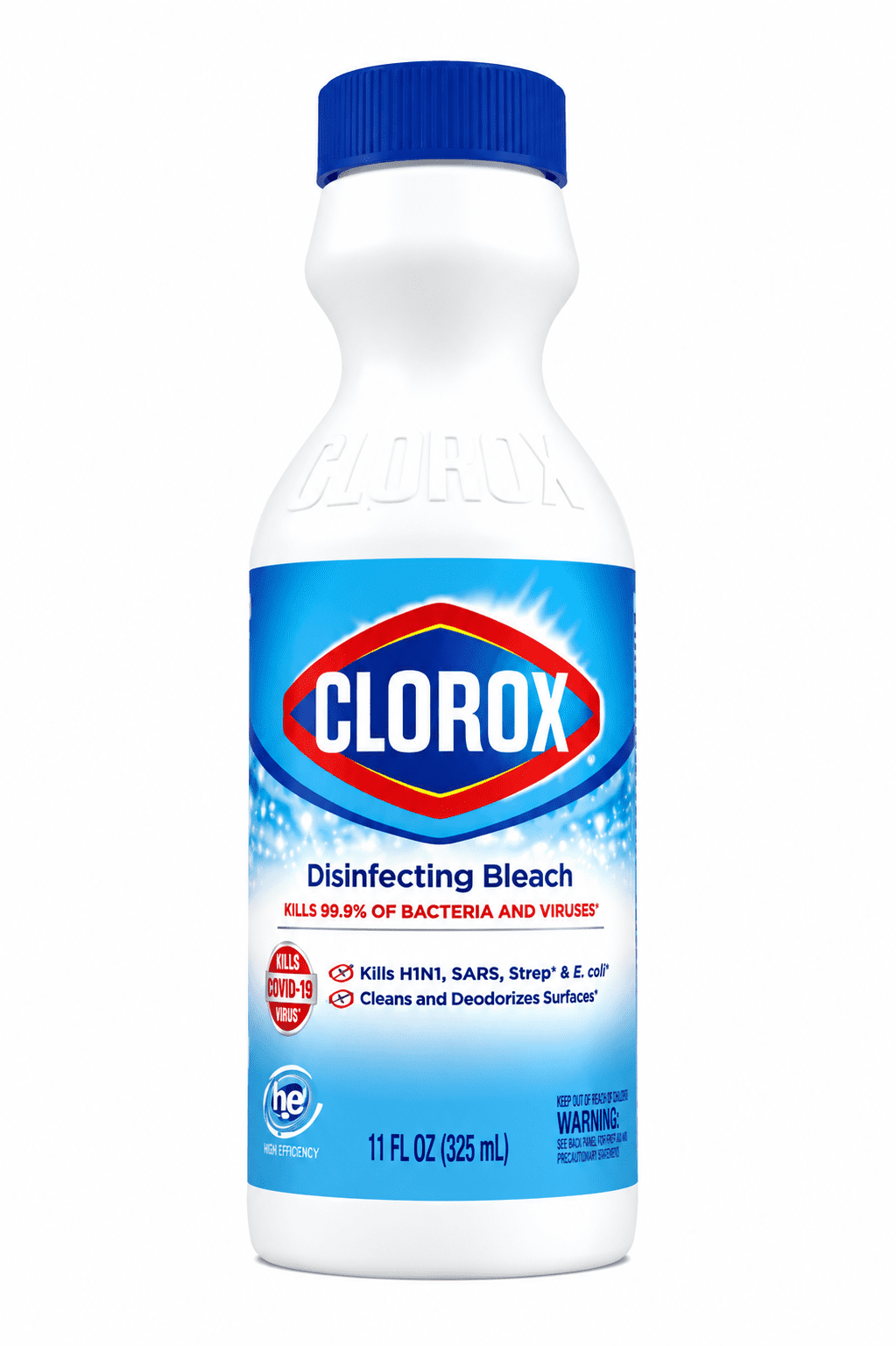 Clorox Disinfecting Bleach - Kills 99.9% of Bacteria and Viruses, Cleans and Deodorizes Surfaces, 11 fl oz, 12 Pack