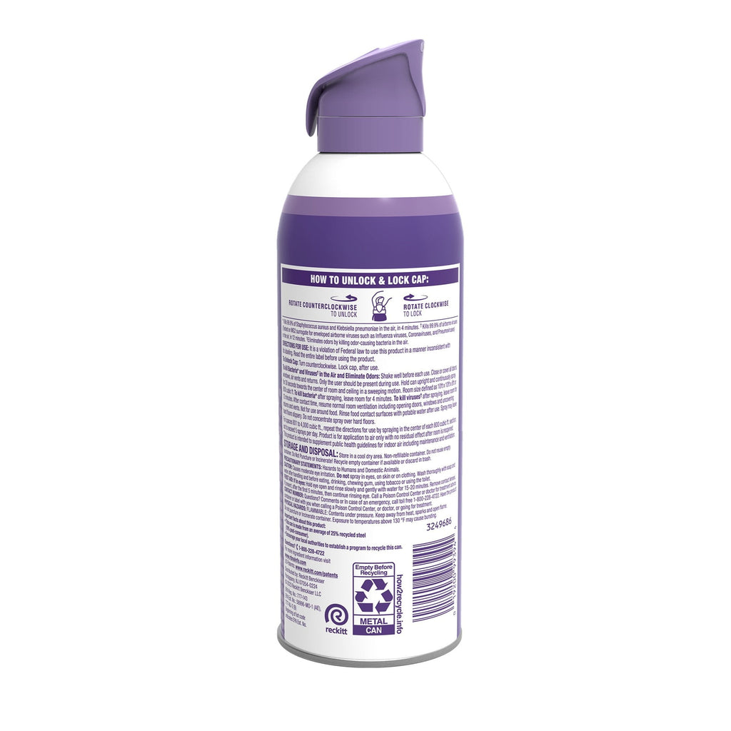Lysol Air Sanitizer Spray - Air Sanitizer and Bacterial Odor Eliminating, Light Breeze Scent, 10 Fl. Oz - 6-Pack