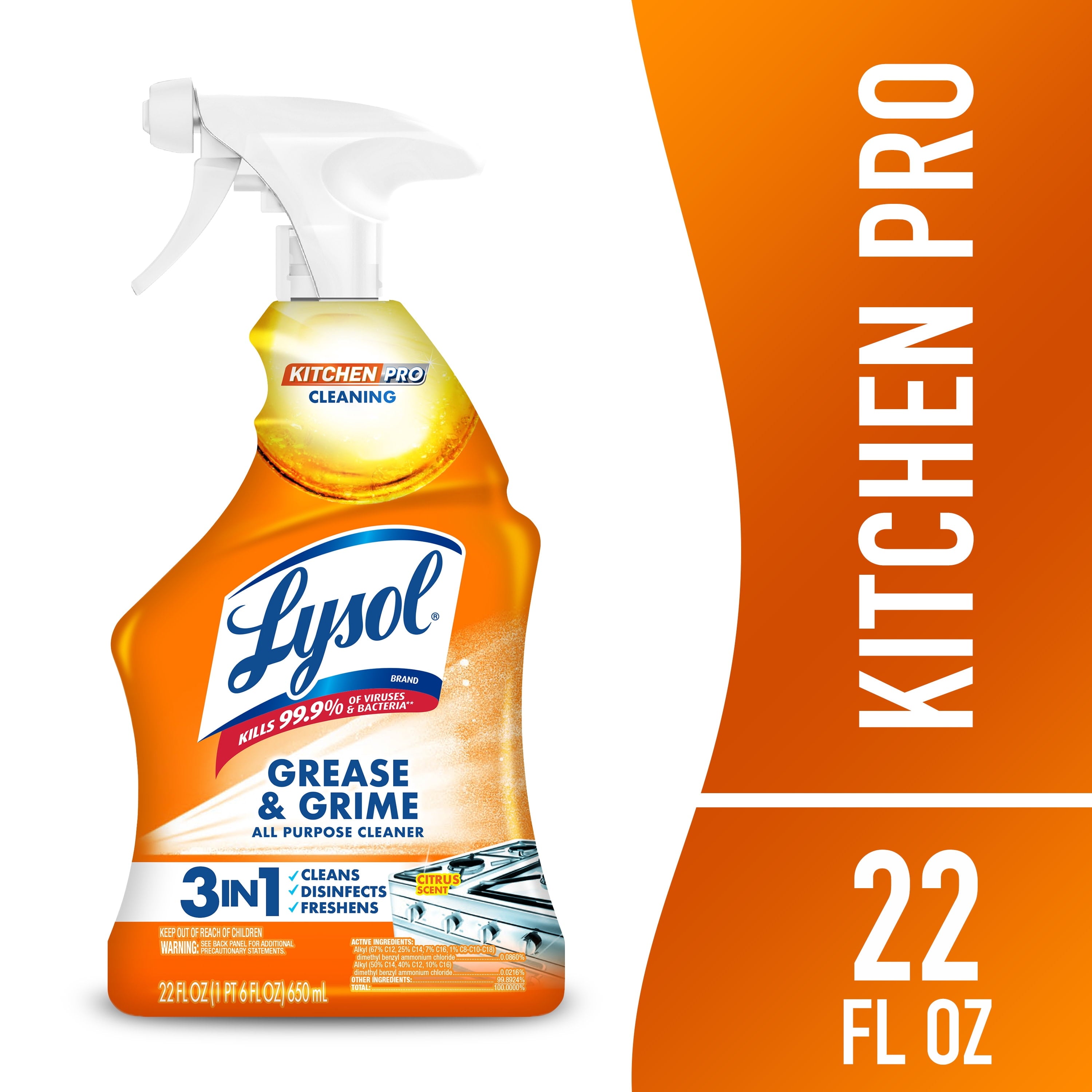 LYSOL® Kitchen Pro Antibacterial Cleaner - Trigger 9/22 fl oz. - 2-Pack