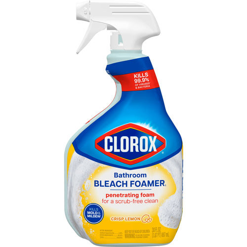 Clorox Bleach Foamer Bathroom and Shower Cleaner Spray - Crisp Lemon, 30 fl oz