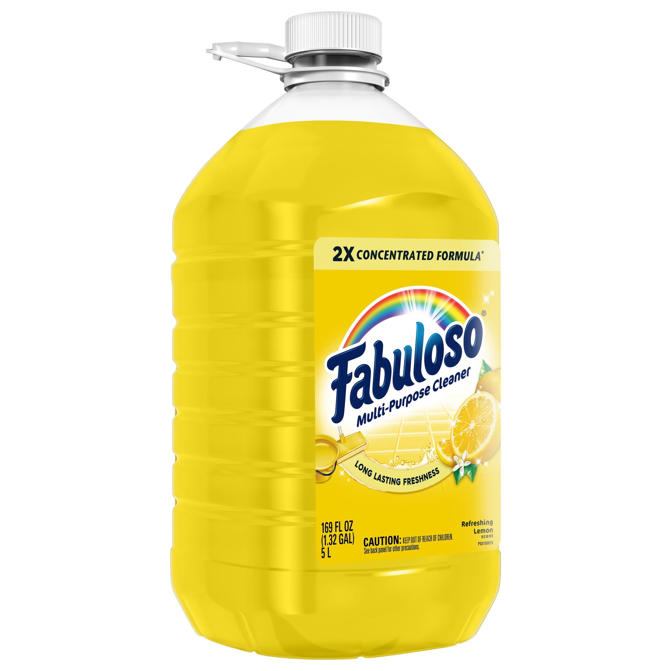 Fabuloso 2X Multi-Purpose Cleaner - No Rinse Floor Cleaner, Refreshing Lemon Scent, 169 fl oz