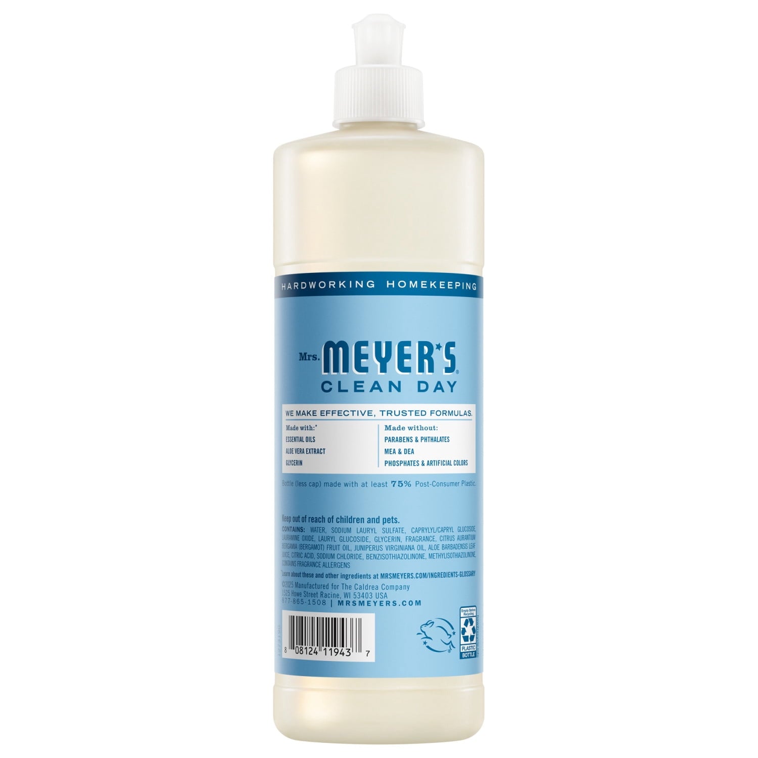 Mrs. Meyer's Clean Day Liquid Dish Soap - Rain Water Scent, 16 Fl Oz Bottle