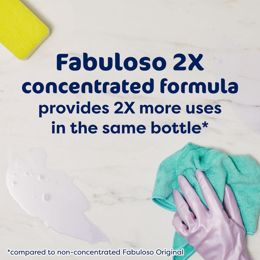 Fabuloso 2X Multi-Purpose Cleaner - No Rinse Floor Cleaner, Refreshing Lemon Scent, 169 fl oz