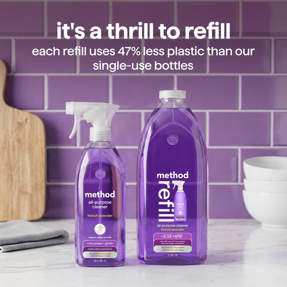 Method French Lavender All-Purpose Cleaners Spray Bottle