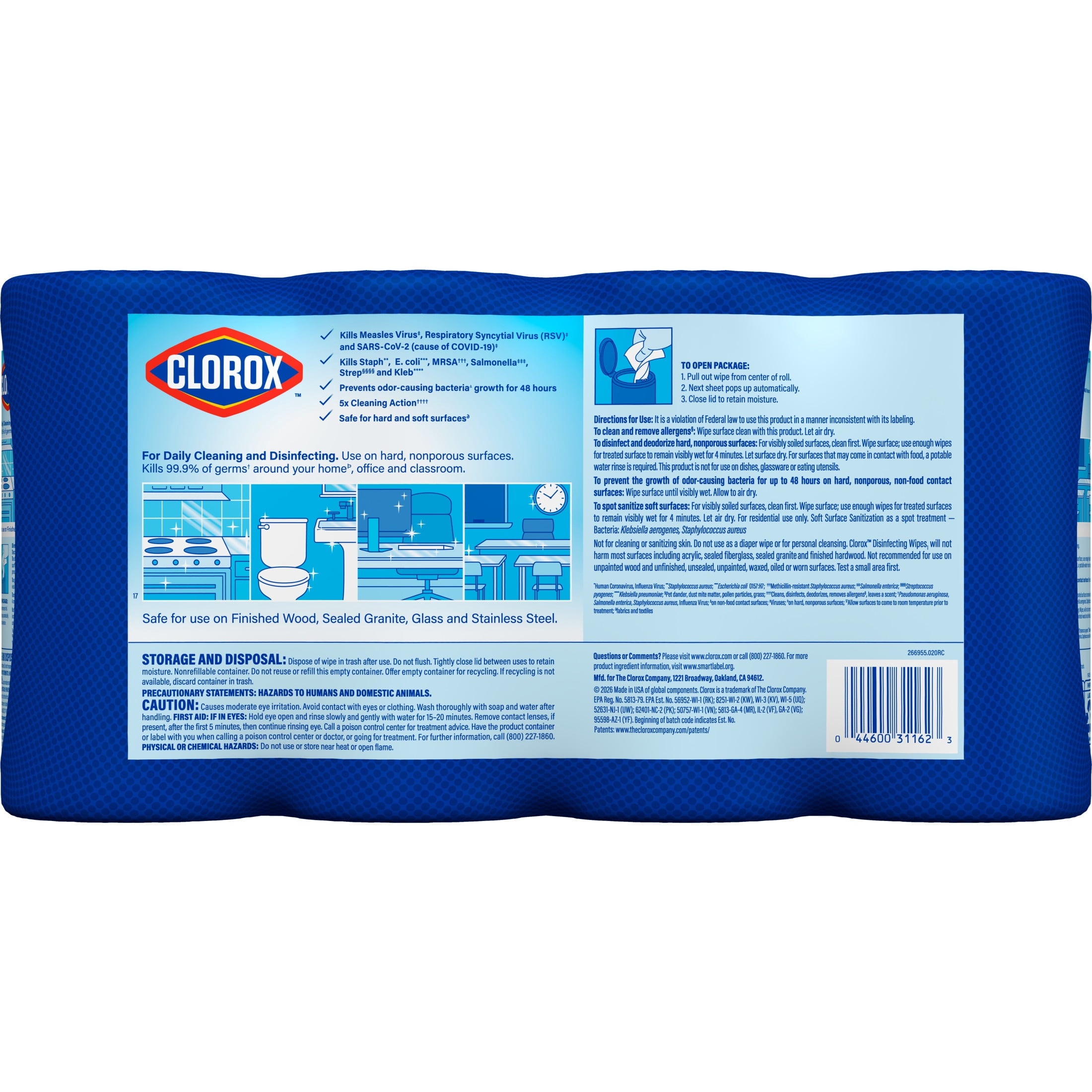 Clorox Disinfecting -Wipes Back to School Variety Pack - 75 Count Each, Pack of 4