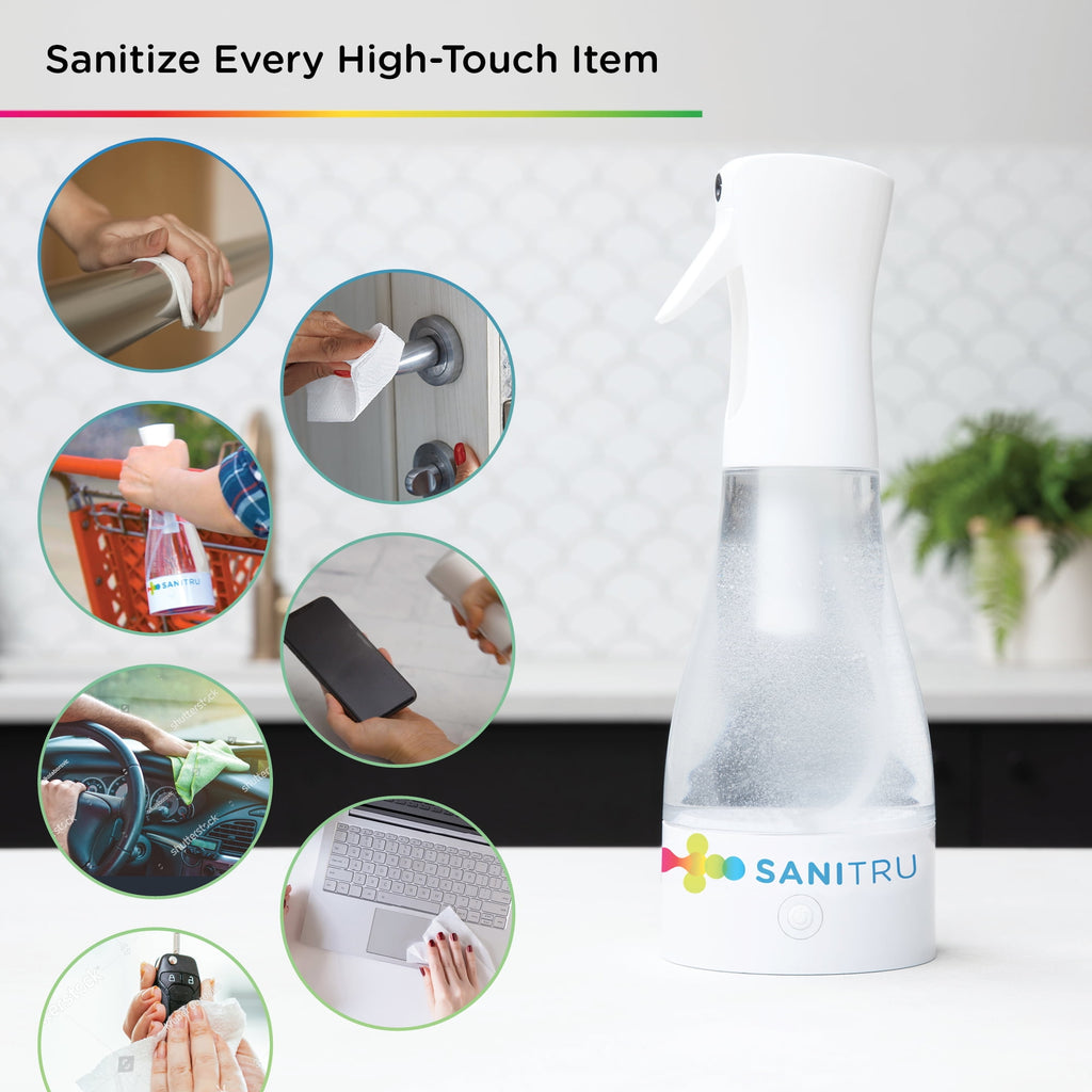 SaniTru All-Purpose Electrolyzed Cleaning Spray Maker to Disinfect & Sanitize- Non-Toxic - 100% Natural