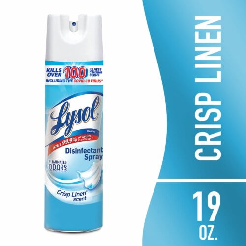 2X - Lysol Disinfectant Spray - Sanitizing Antibacterial Spray, Crisp Linen, 19 oz 19 oz