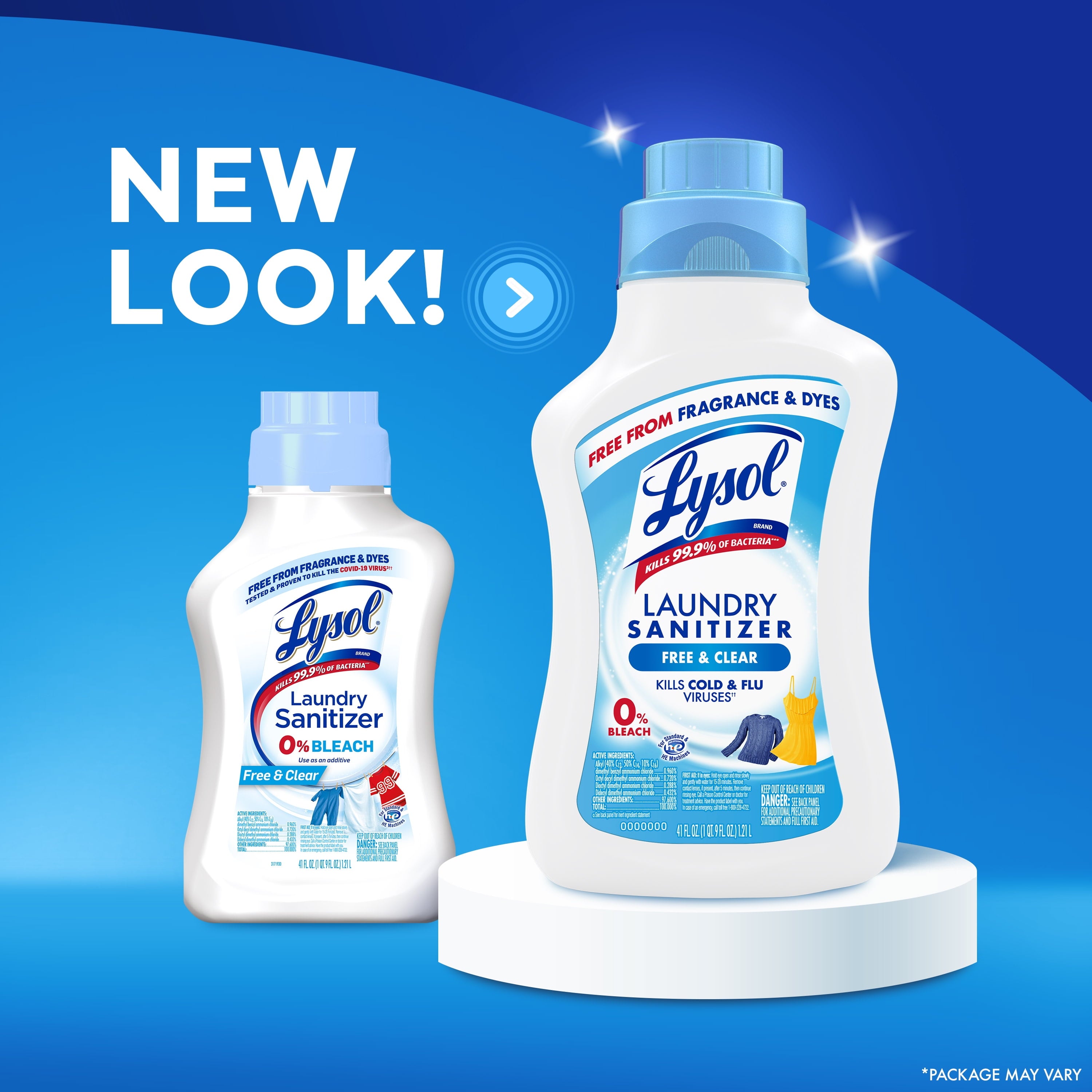 Lysol Laundry Sanitizer Additive - Odor Eliminating Liquids for Clothes and Linens, Unscented, 41 oz