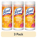Lysol Disinfecting Wipes - All-Purpose Cleaner, Multi Surface Antibacterial Cleaning Wipes, Cleaning Supplies, Mango & Hibiscus Scent, 35 Count - 3-Pack
