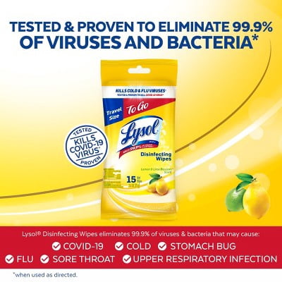 Lysol Lemon and Lime Blossom Disinfecting Wipes