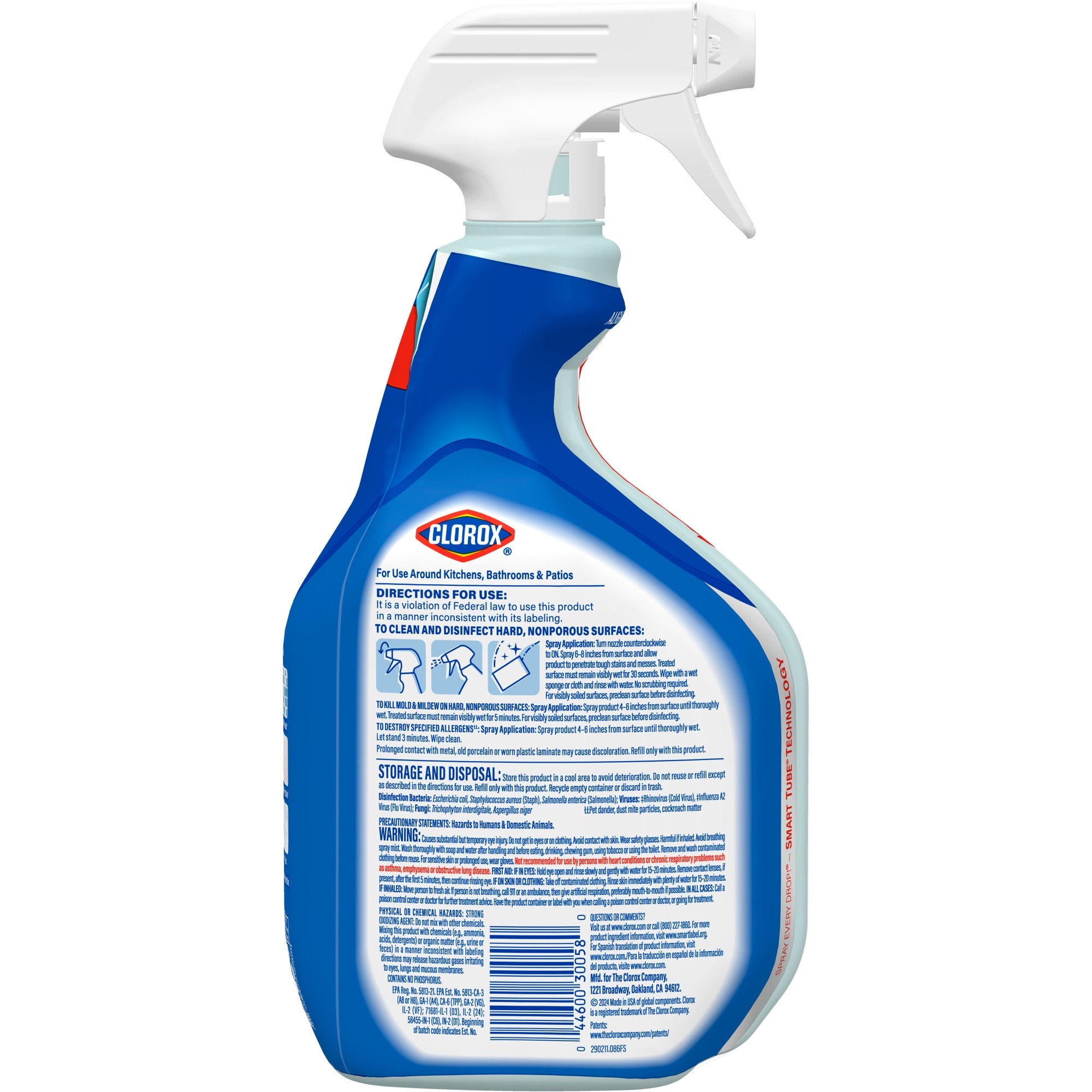 Clorox Clean-Up Multi-Surface Cleaner with Bleach - Rain Clean, Spray Bottle, 32 Fluid Ounces, Pack of 9 (30058)