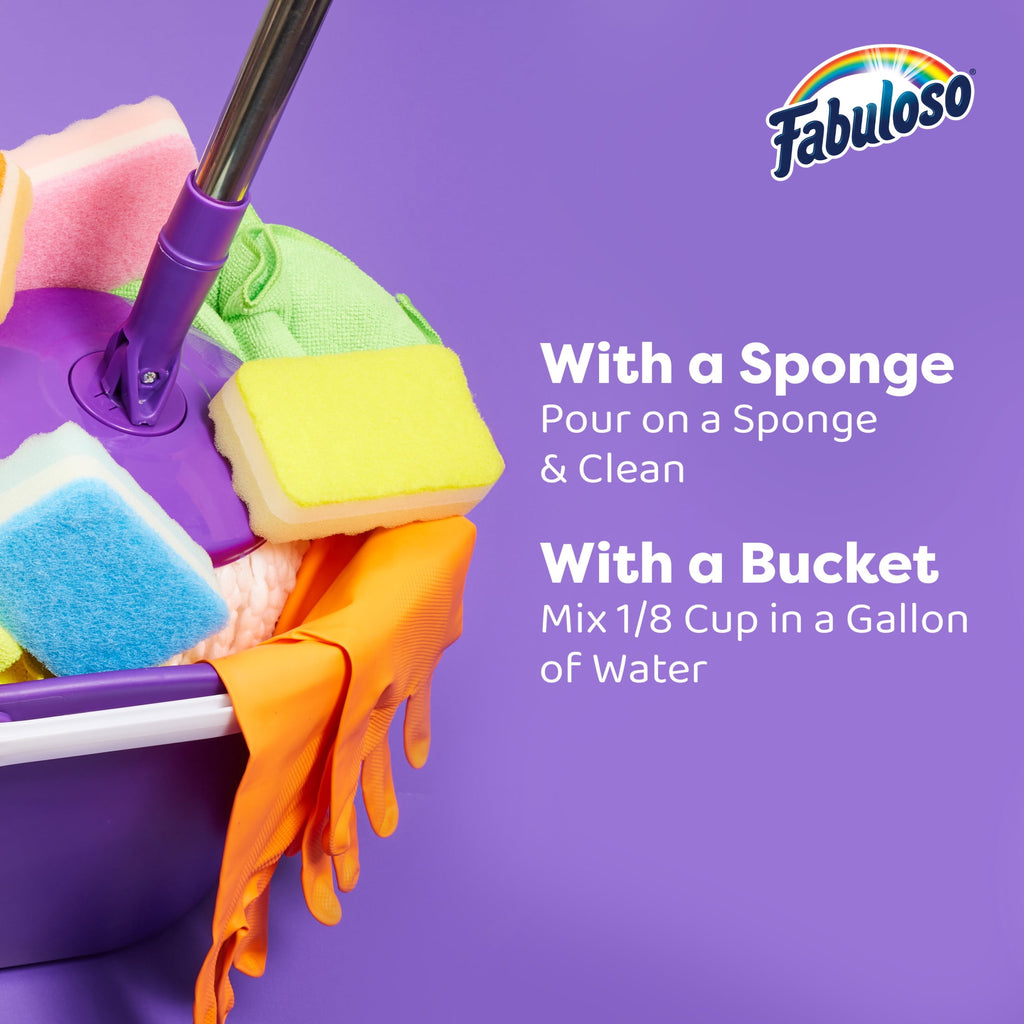 Fabuloso 2X Multi-Purpose Cleaner - No Rinse Floor Cleaner, Refreshing Lemon Scent, 169 fl oz