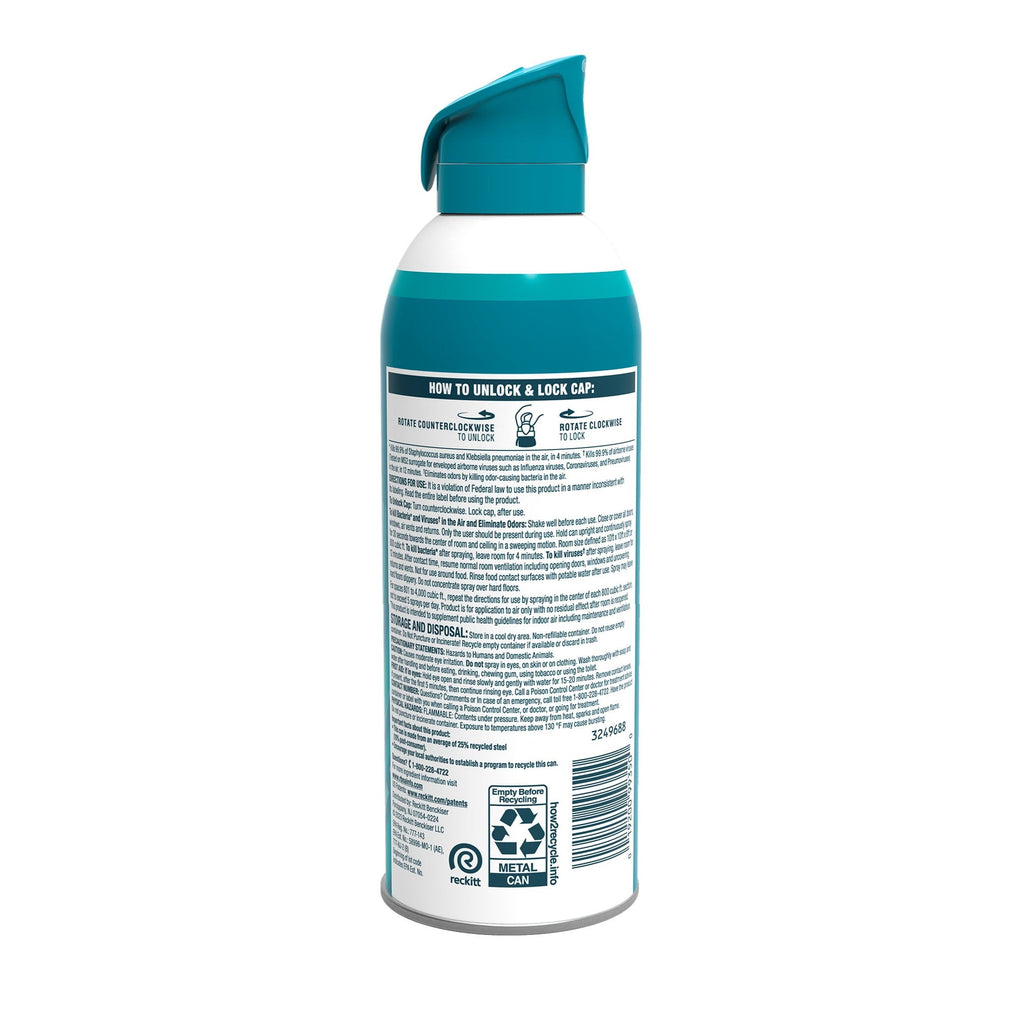 Lysol Air Sanitizer Spray - Air Sanitizer and Bacterial Odor Eliminating, Simple Fresh, 10 fl oz - 6-Pack