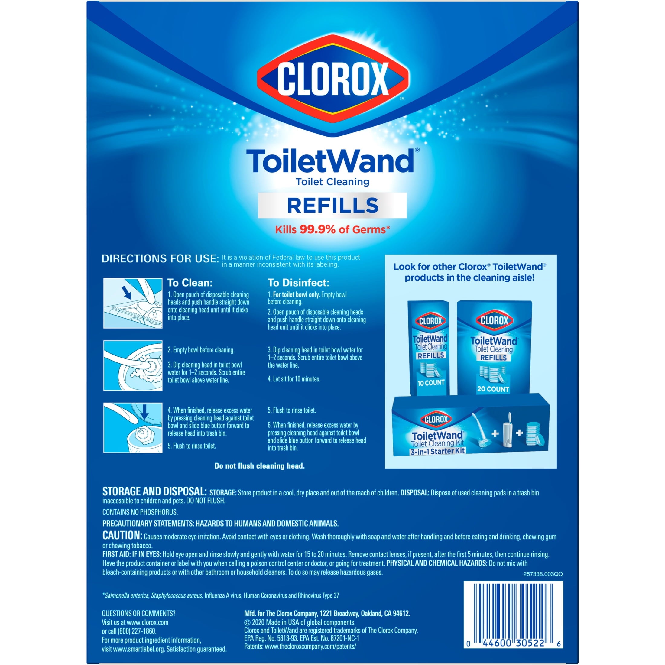 Clorox ToiletWand Toilet Cleaning Refills - Disinfecting Scrubbing Pads, 20 Count