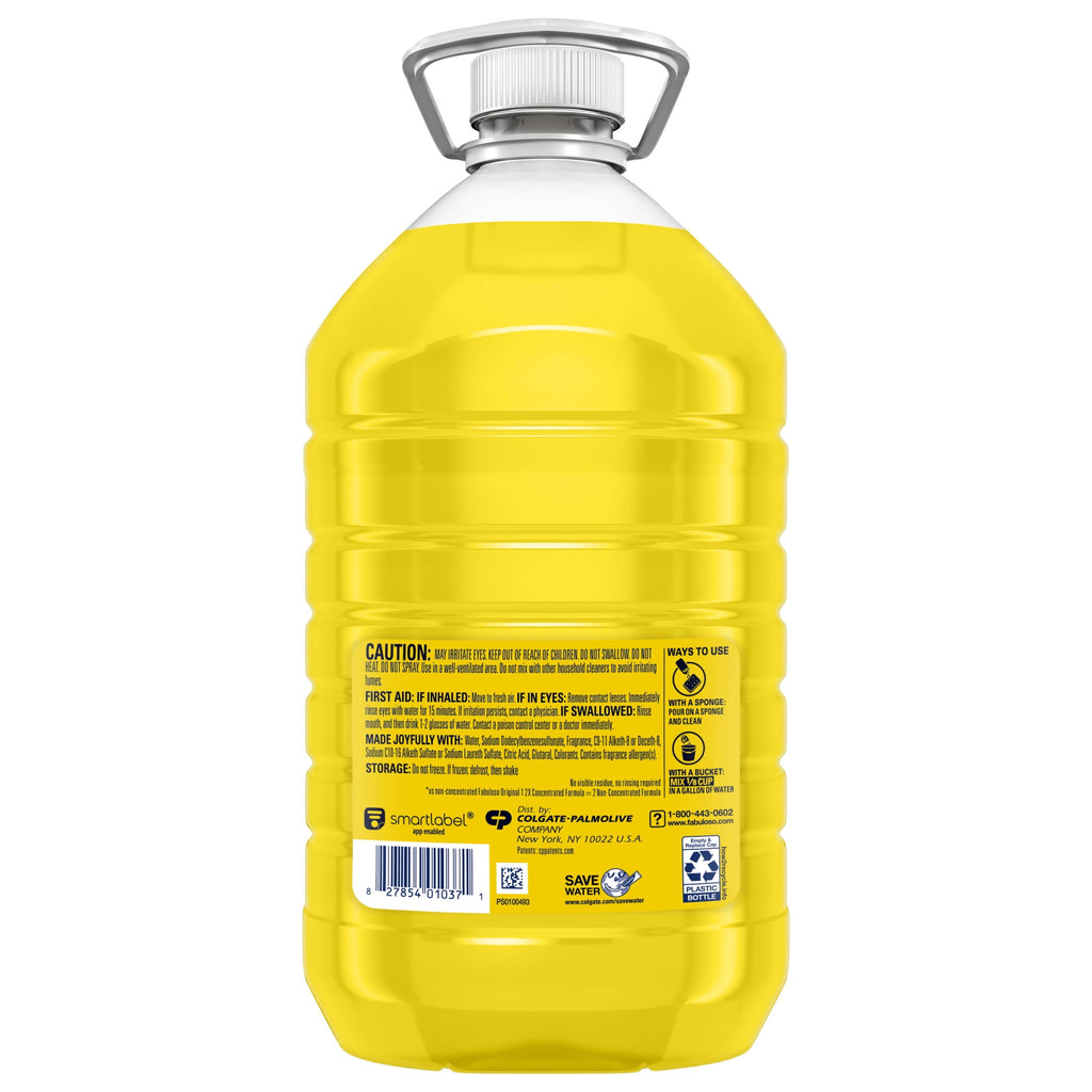 Fabuloso 2X Multi-Purpose Cleaner - No Rinse Floor Cleaner, Refreshing Lemon Scent, 169 fl oz