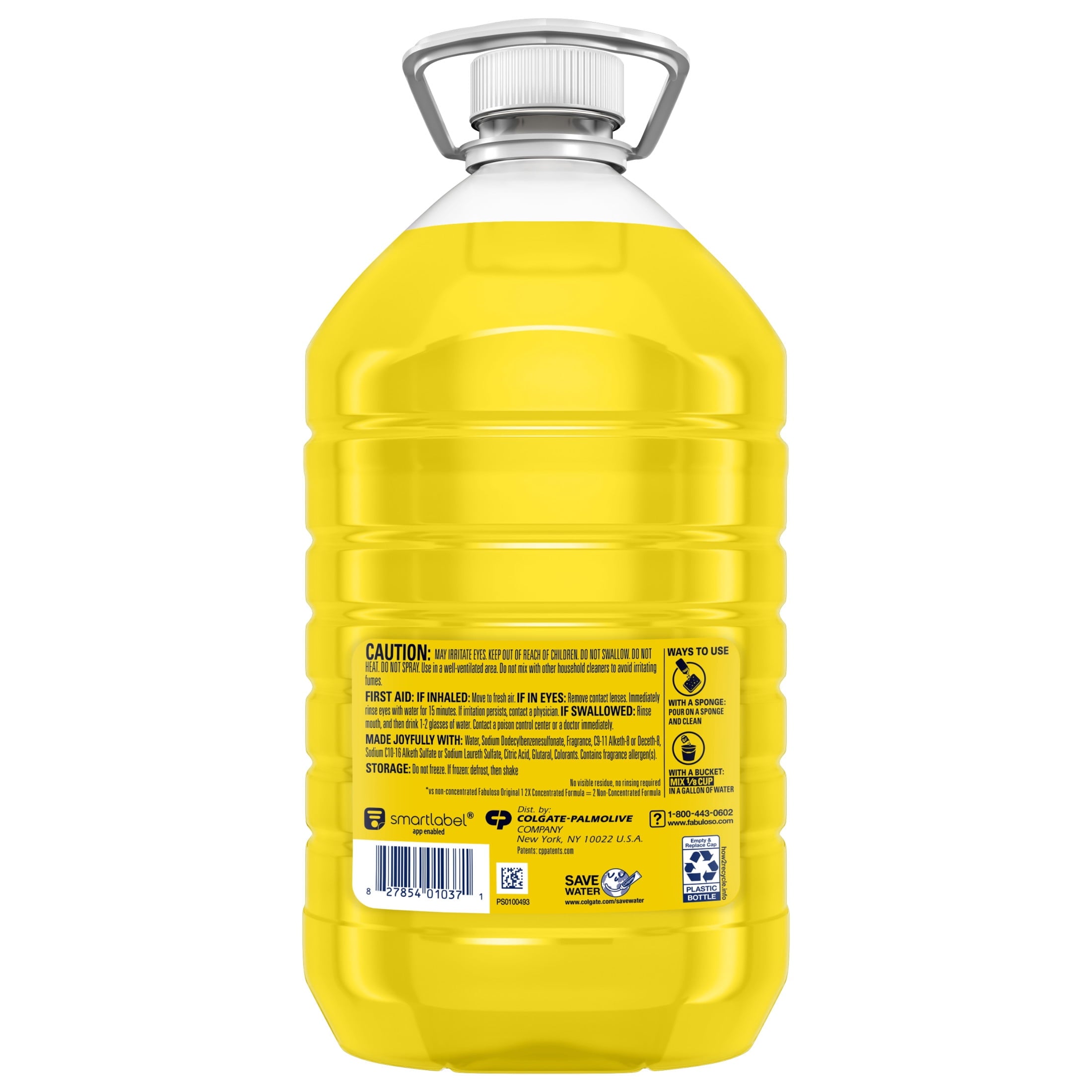 Fabuloso 2X Multi-Purpose Cleaner - No Rinse Floor Cleaner, Refreshing Lemon Scent, 169 fl oz