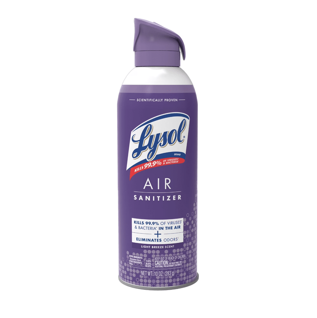 Lysol Air Sanitizer Spray for Air Sanitization and Bacterial Odor Elimination - Air Freshener Alternative, Light Breeze Scent, 10 oz