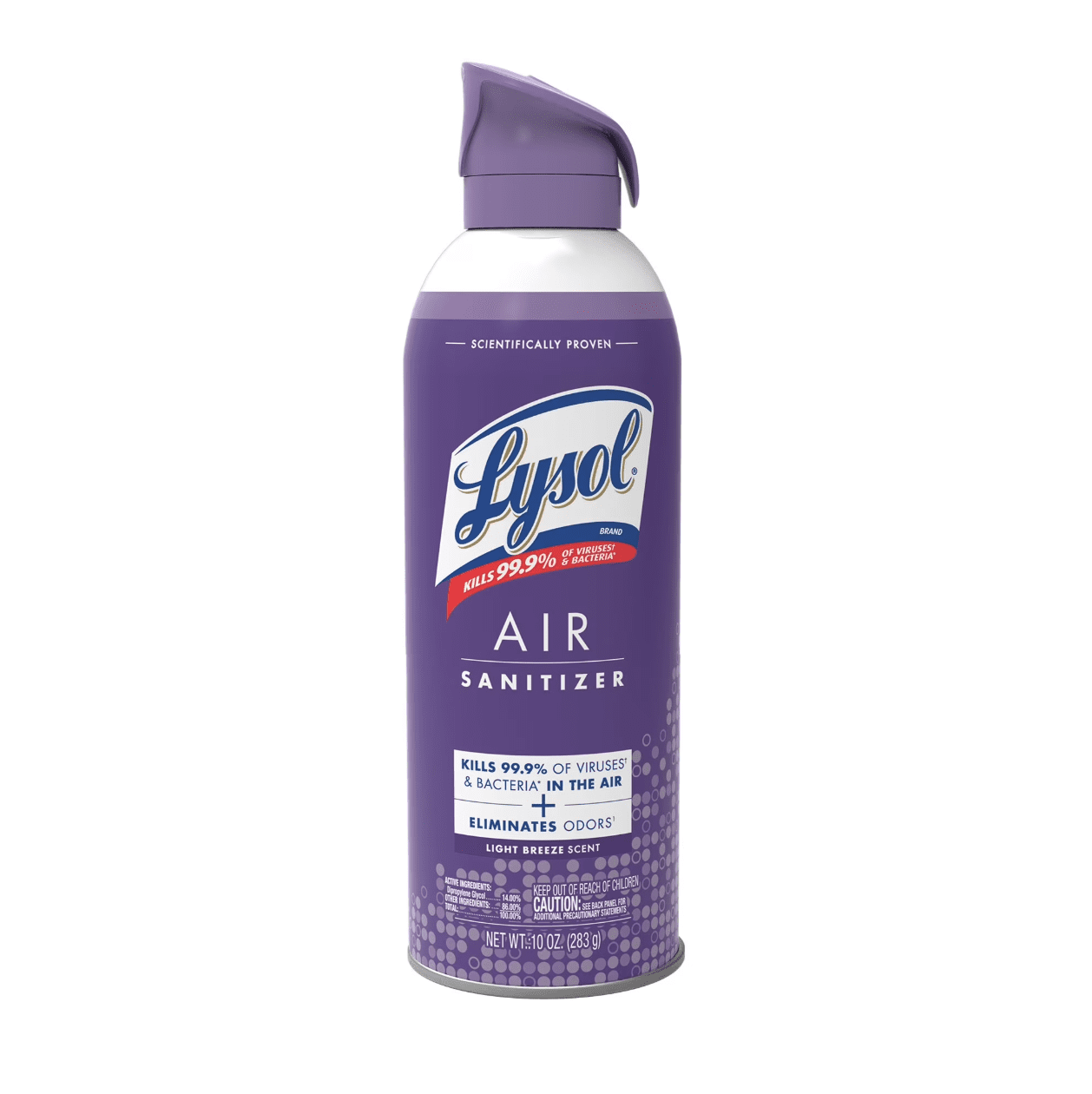 Lysol Air Sanitizer Spray for Air Sanitization and Bacterial Odor Elimination - Air Freshener Alternative, Light Breeze Scent, 10 oz - 3-Pack