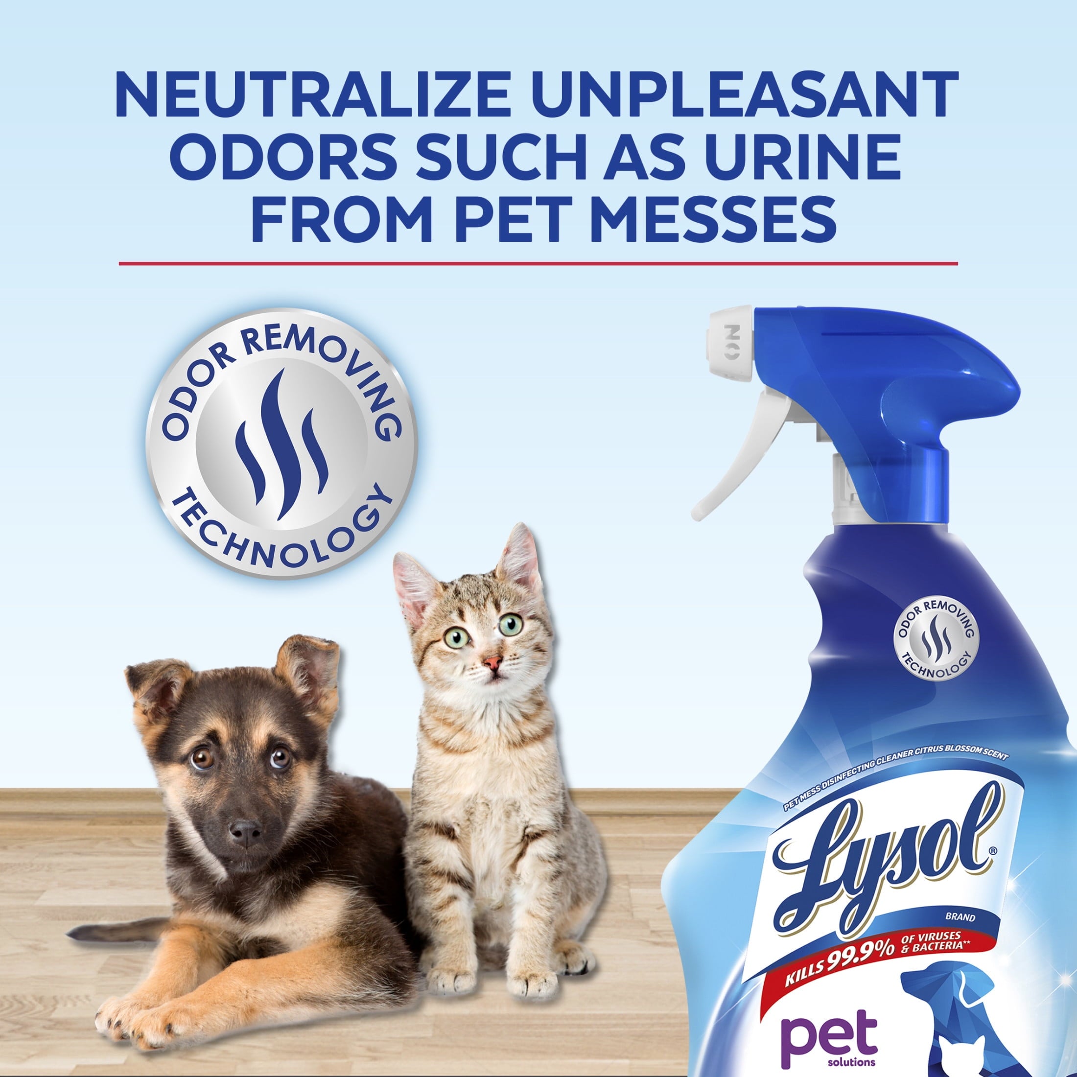 Lysol Pet Solutions –Disinfecting Cleaner - Citrus Blossom Scent, 32 fl oz - 3-Pack