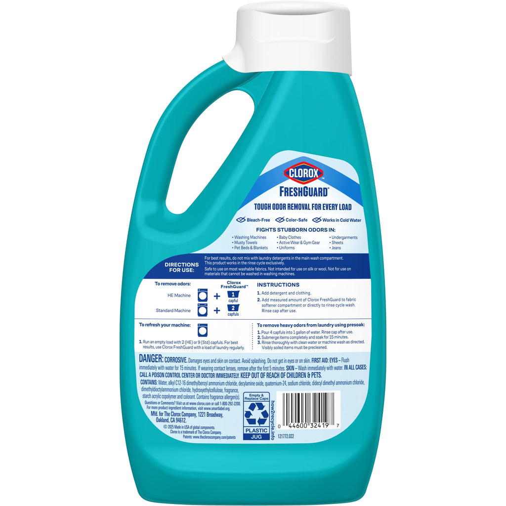 Clorox Fresh Guard Laundry Odor Remover - 0% Bleach, Color Safe, Clean Linen Scent, 42 fl oz