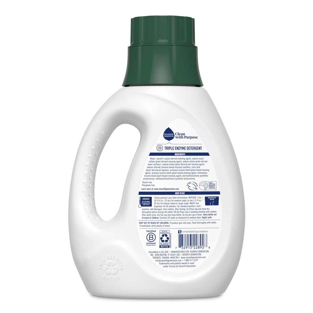 Seventh Generation Concentrated Liquid Laundry Detergent Fragrance-Free - 40 fl oz