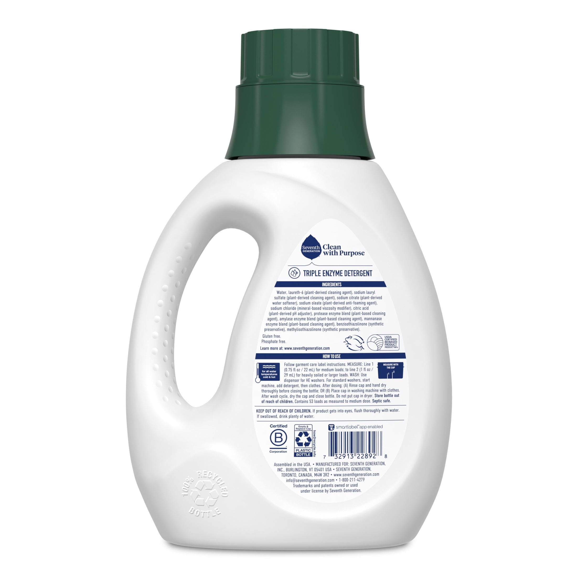 Seventh Generation Concentrated Liquid Laundry Detergent Fragrance-Free - 40 fl oz