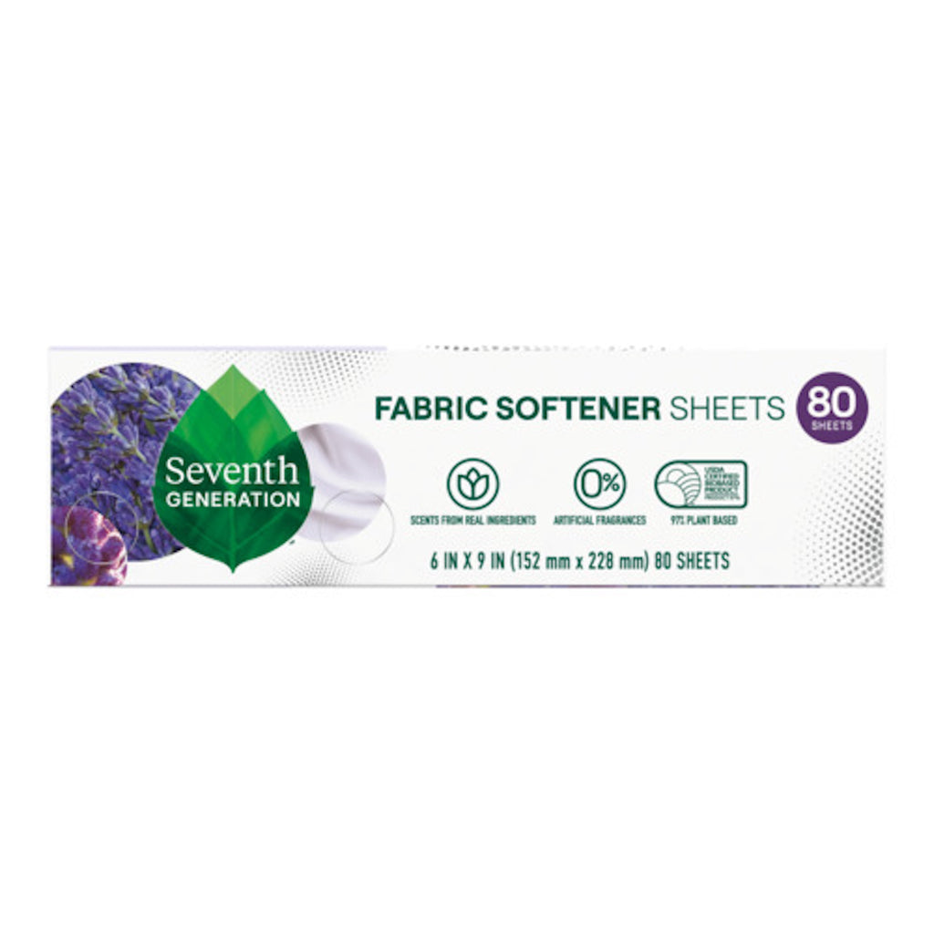 Seventh Generation Fabric Softener Dryer Sheets - Fresh Lavender, 80 Count
