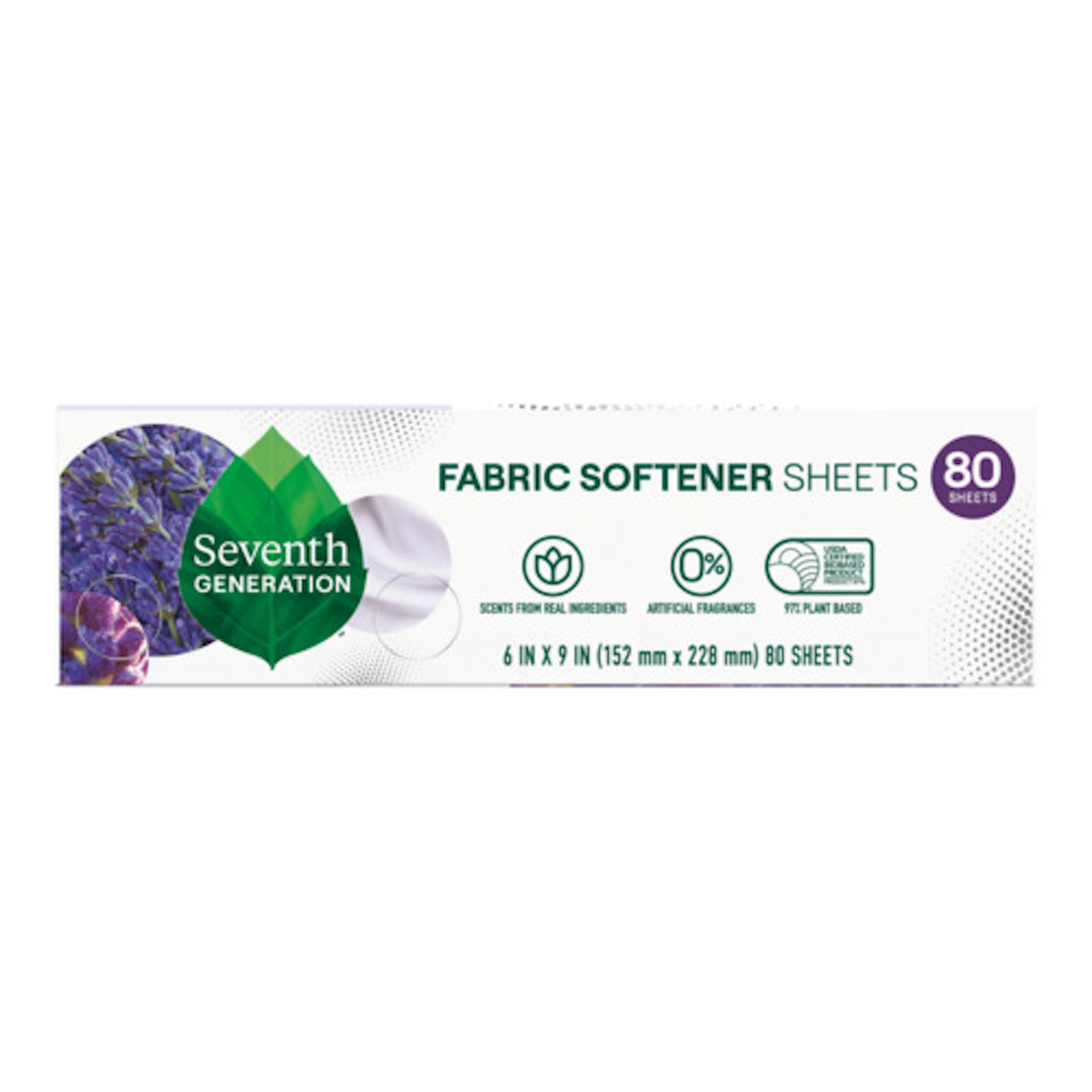 Seventh Generation Fabric Softener Dryer Sheets - Fresh Lavender, 80 Count