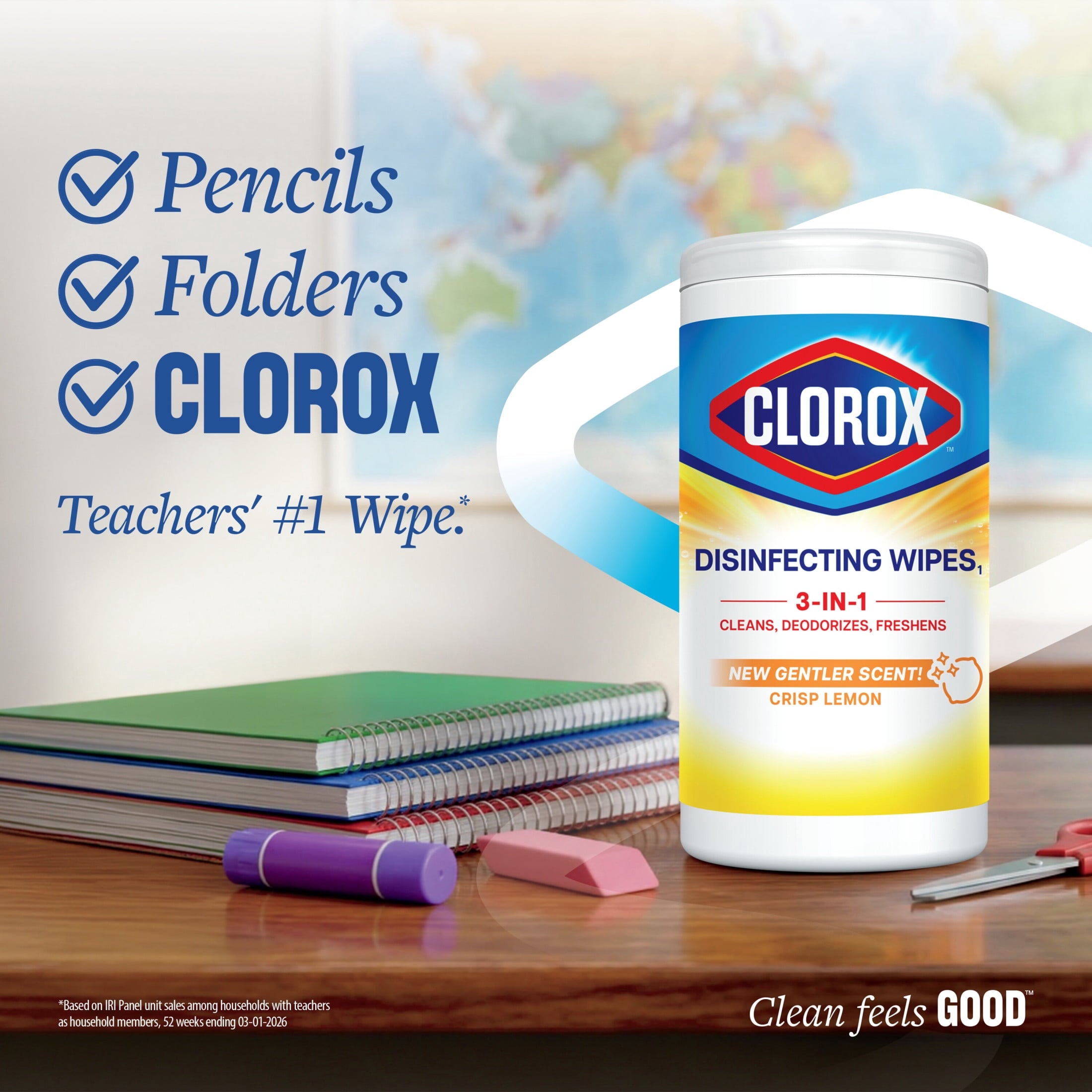 Clorox Disinfecting Cleaning Wipes Variety Pack - Bleach Free, Fresh Scent and Crisp Lemon, 35 Count Each, Pack of 3
