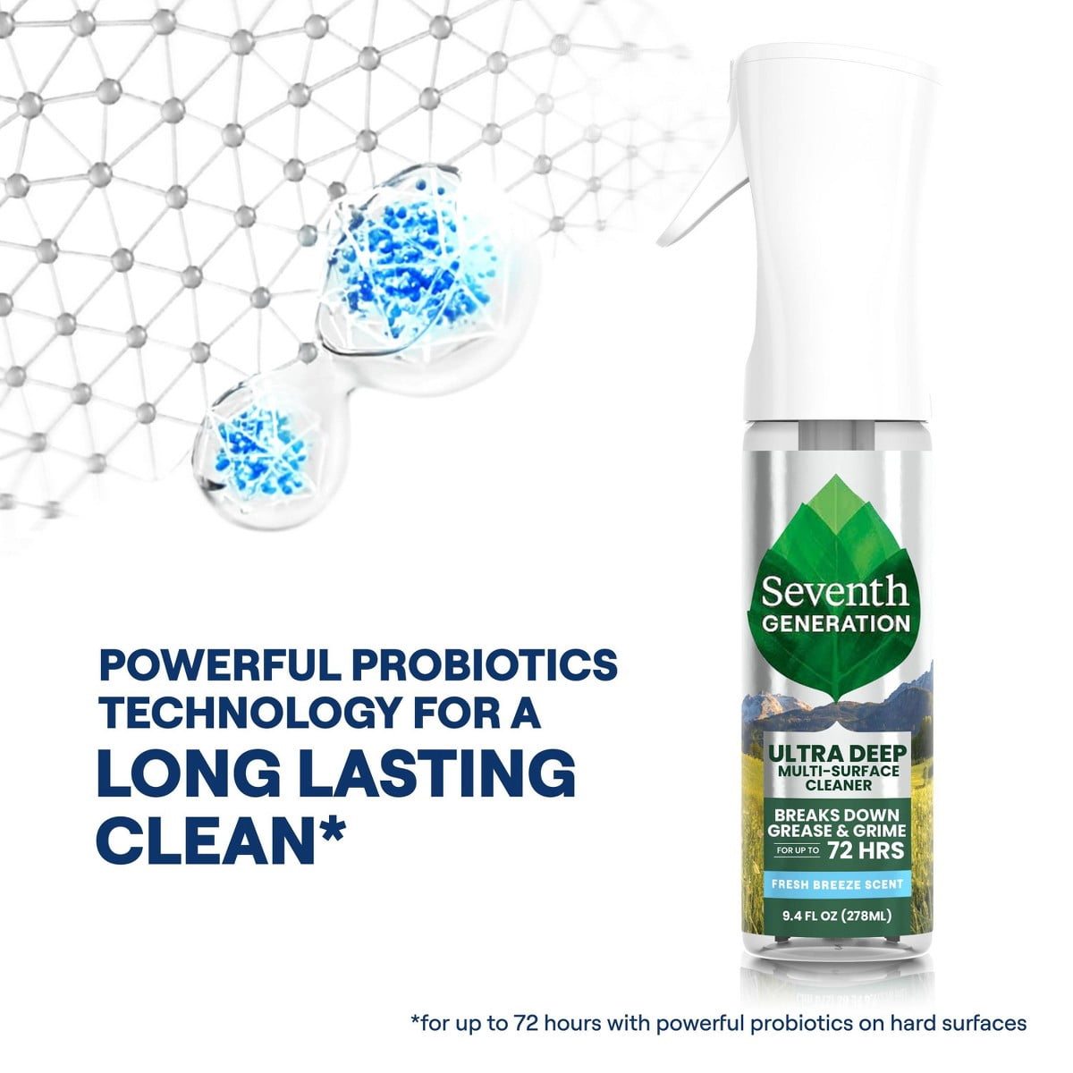 Seventh Generation Fresh Ultra Deep Multi Surface All-Purpose Cleaners - 9.4 fl oz: Liquid - Spray Bottle, Mirrors, Granite