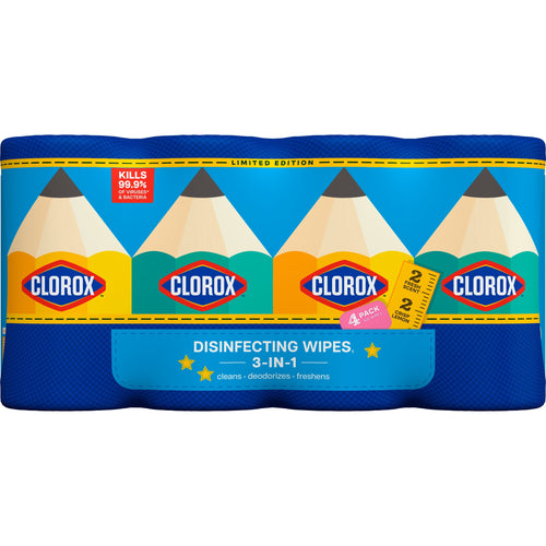Clorox Disinfecting -Wipes Back to School Variety Pack - 75 Count Each, Pack of 4