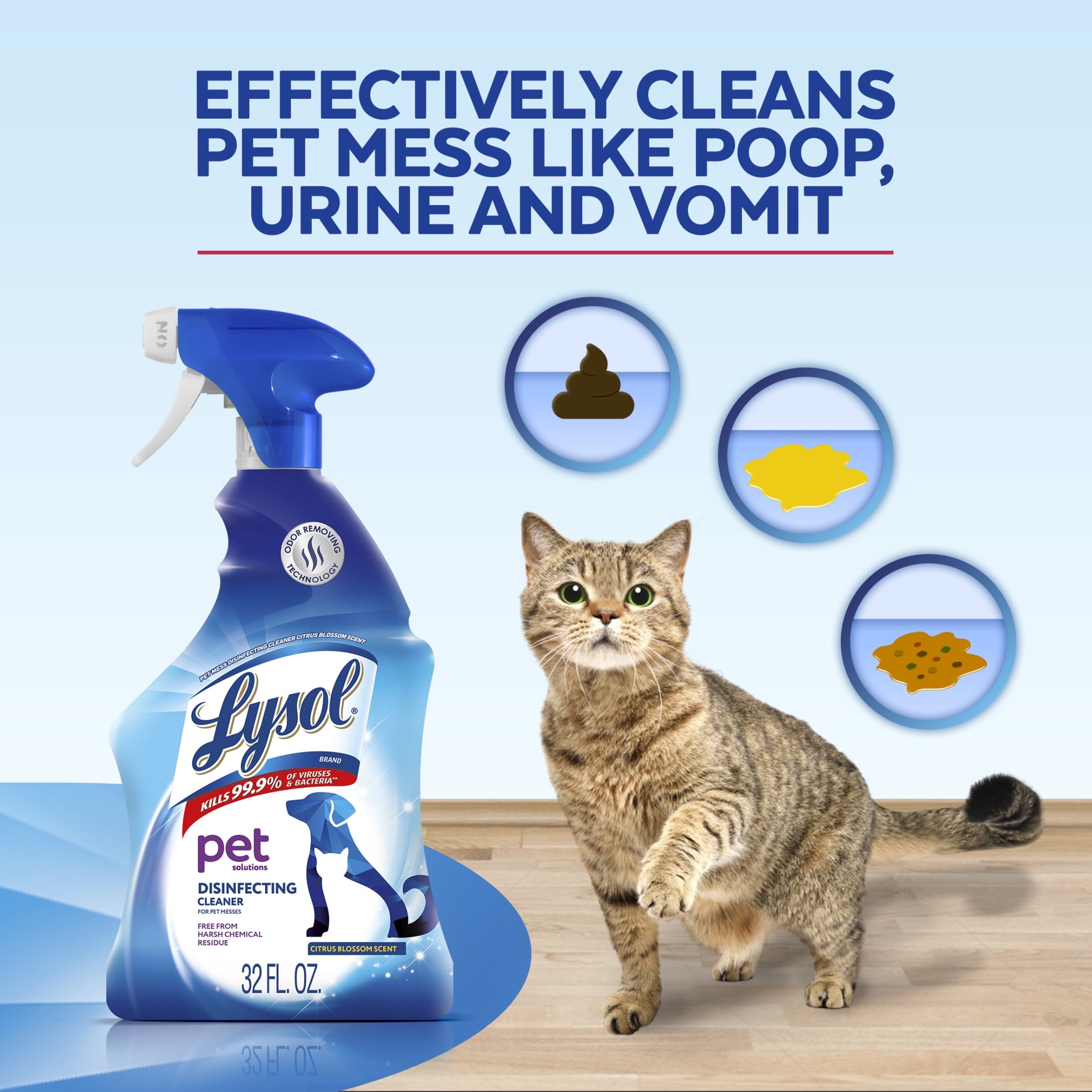 Lysol Pet Solutions –Disinfecting Cleaner - Citrus Blossom Scent, 32 fl oz - 2-Pack