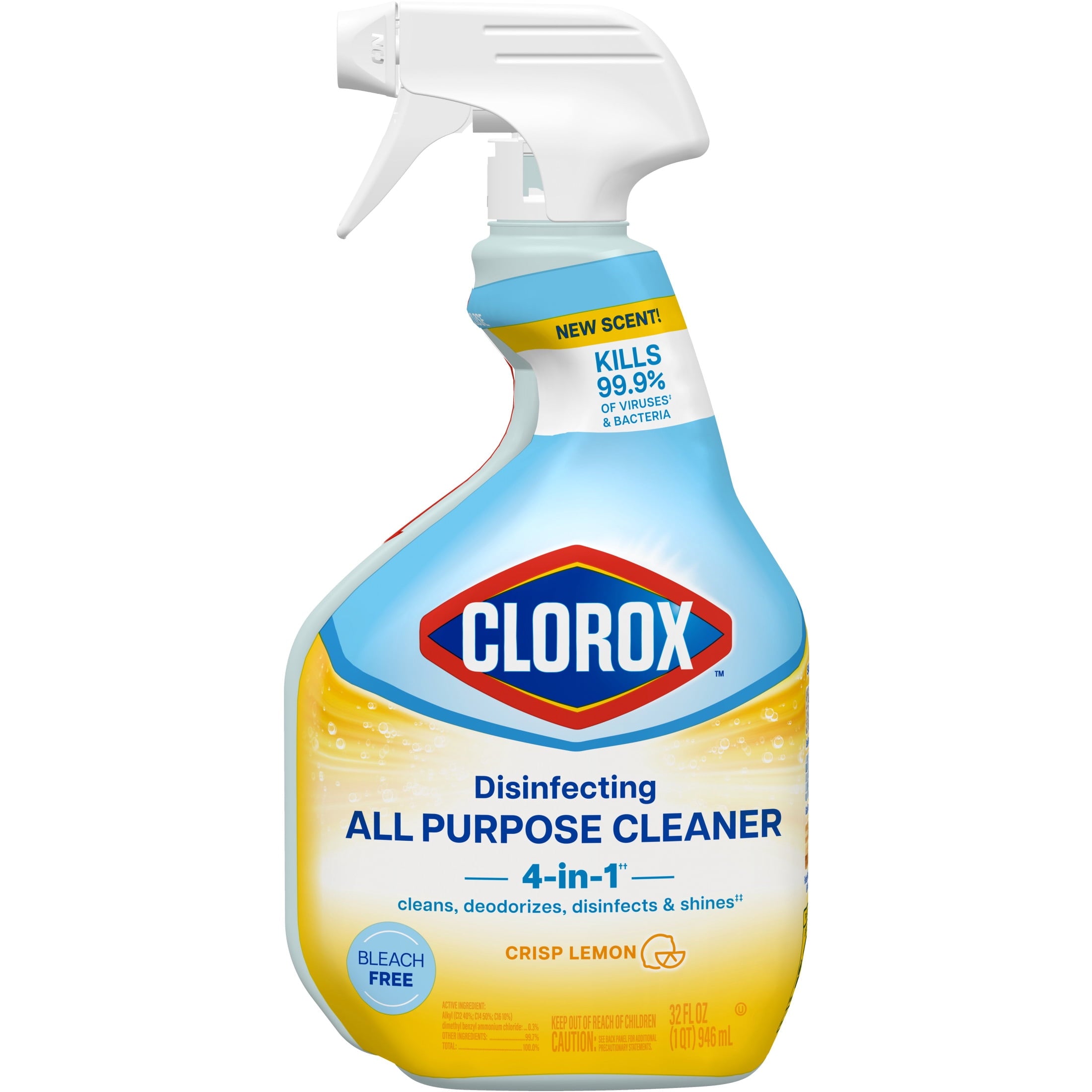 Clorox Disinfecting Bleach-Free All-Purpose Cleaner - Crisp Lemon, 32 fl oz
