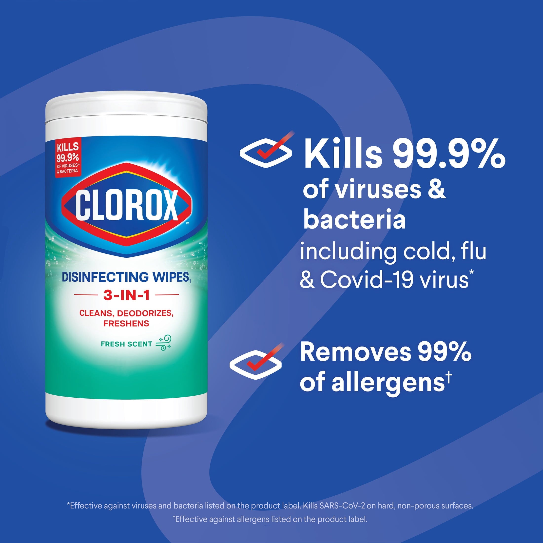 Clorox Bleach-Free Disinfecting and Cleaning Wipes - Fresh Scent, 75 Count - 6-Pack