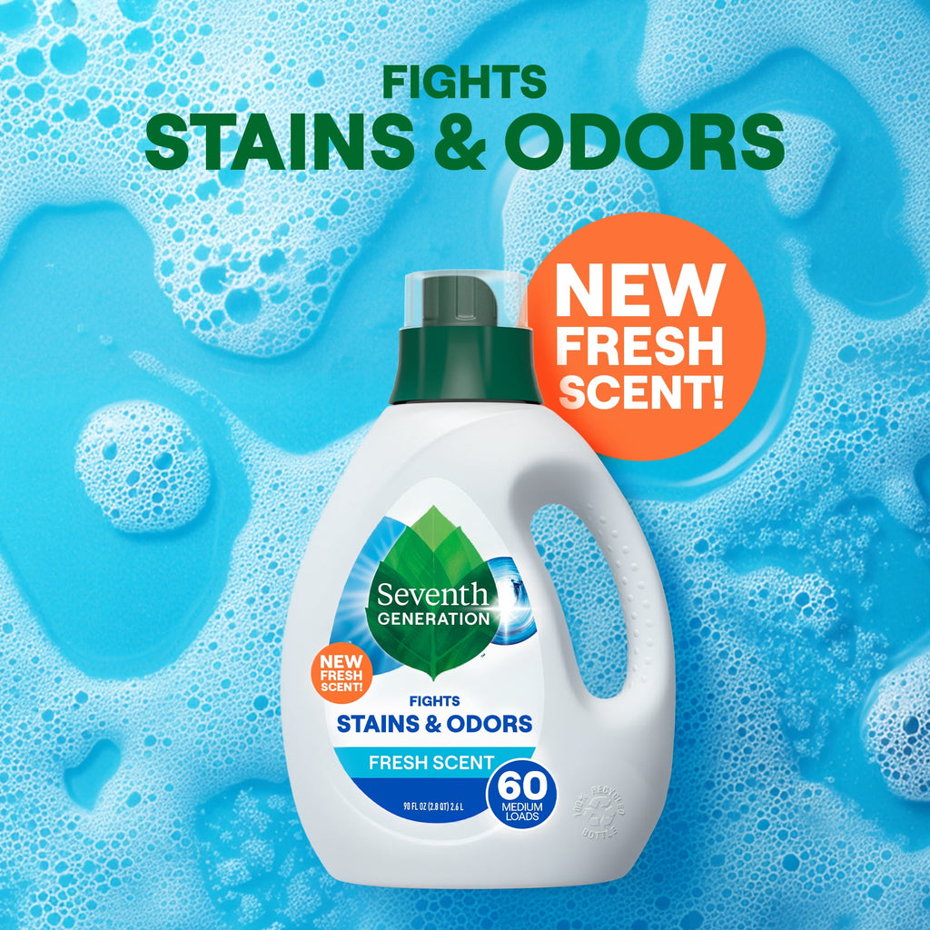 Seventh Generation Fresh Scent Liquid Laundry Detergent - 90 fl oz, 60 Loads