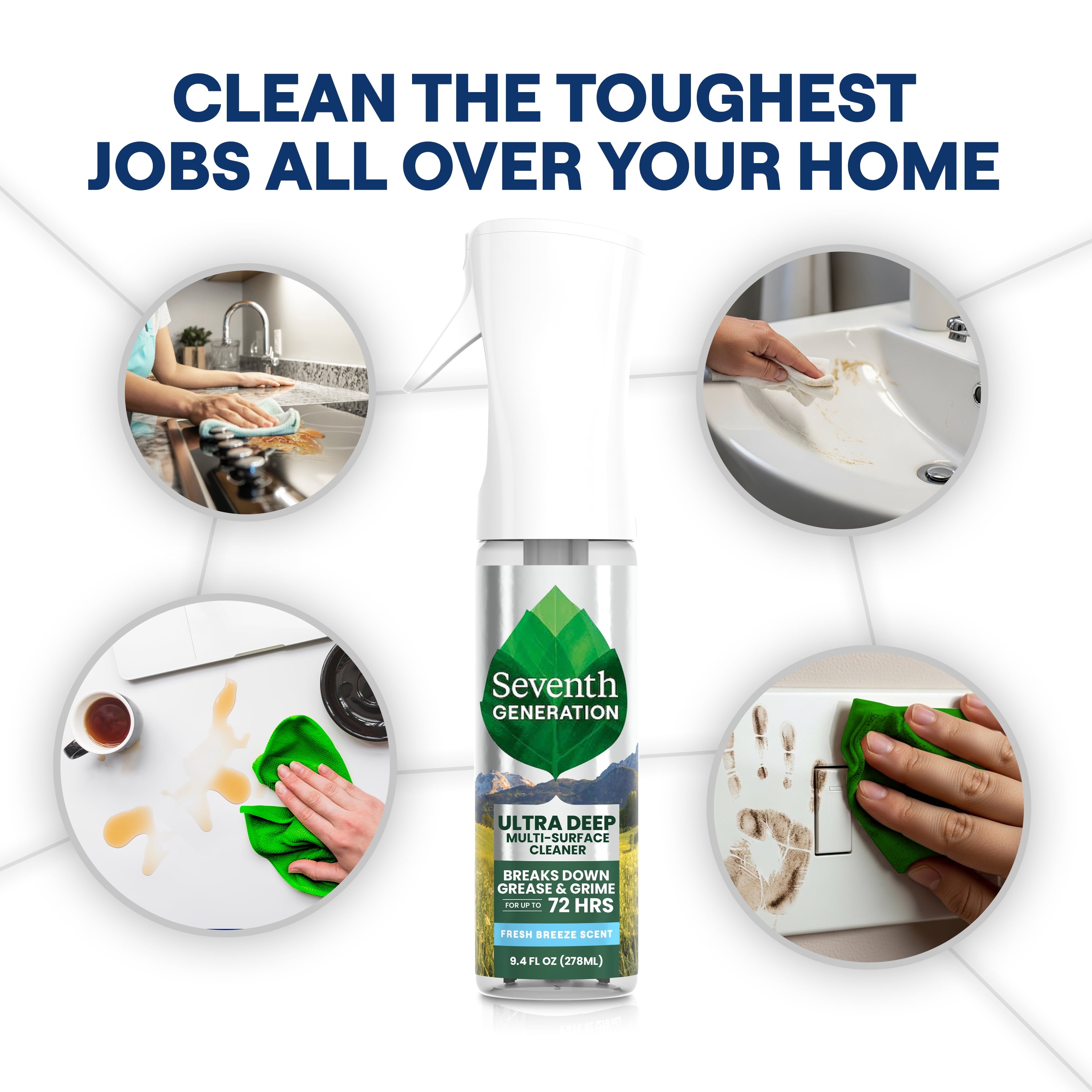 Seventh Generation Ultra Deep Multi‑Surface Cleaner - Fresh Breeze, 9.4 fl oz