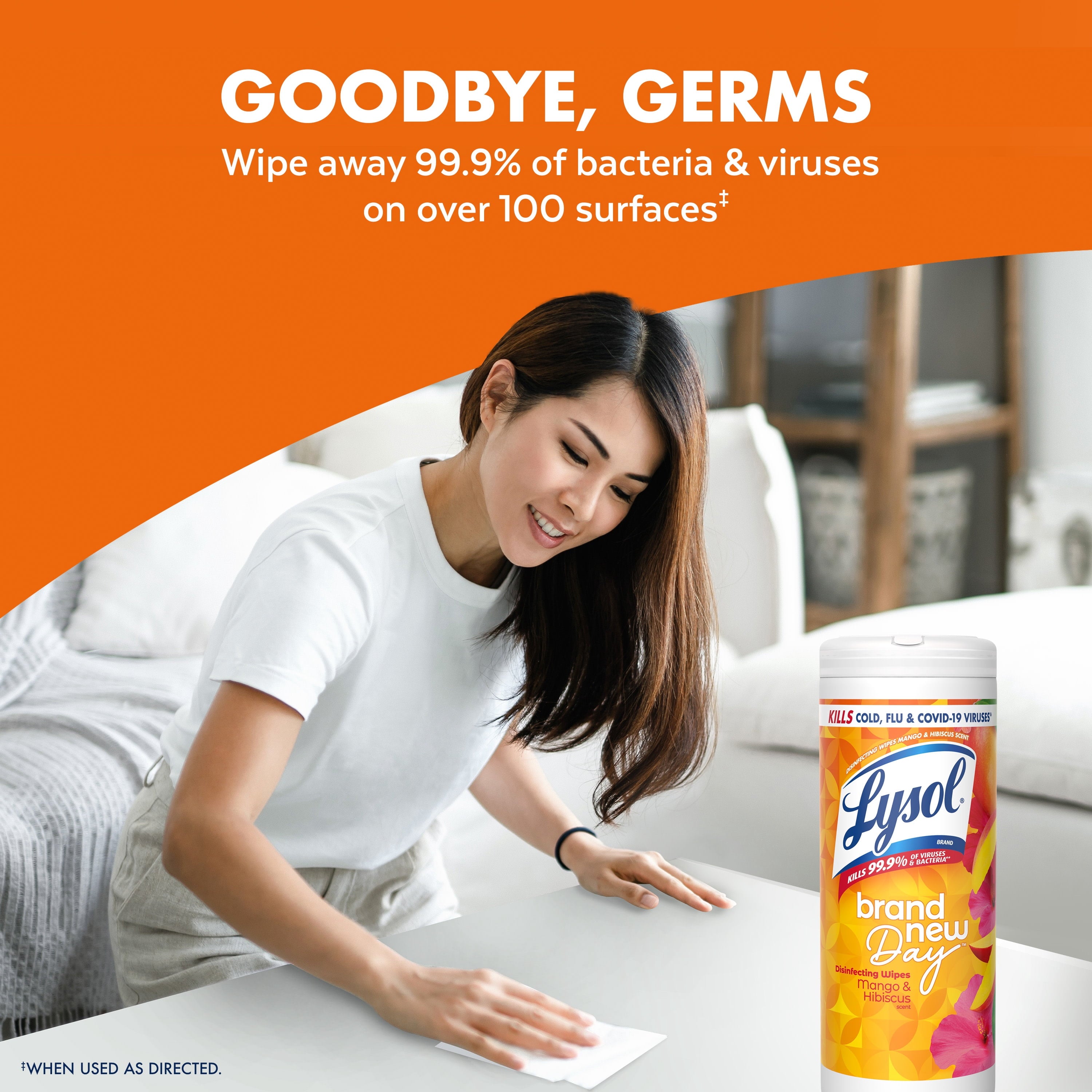 Lysol Disinfecting Wipes - All-Purpose Cleaner, Multi Surface Antibacterial Cleaning Wipes, Cleaning Supplies, Mango & Hibiscus Scent, 35 Count - 3-Pack