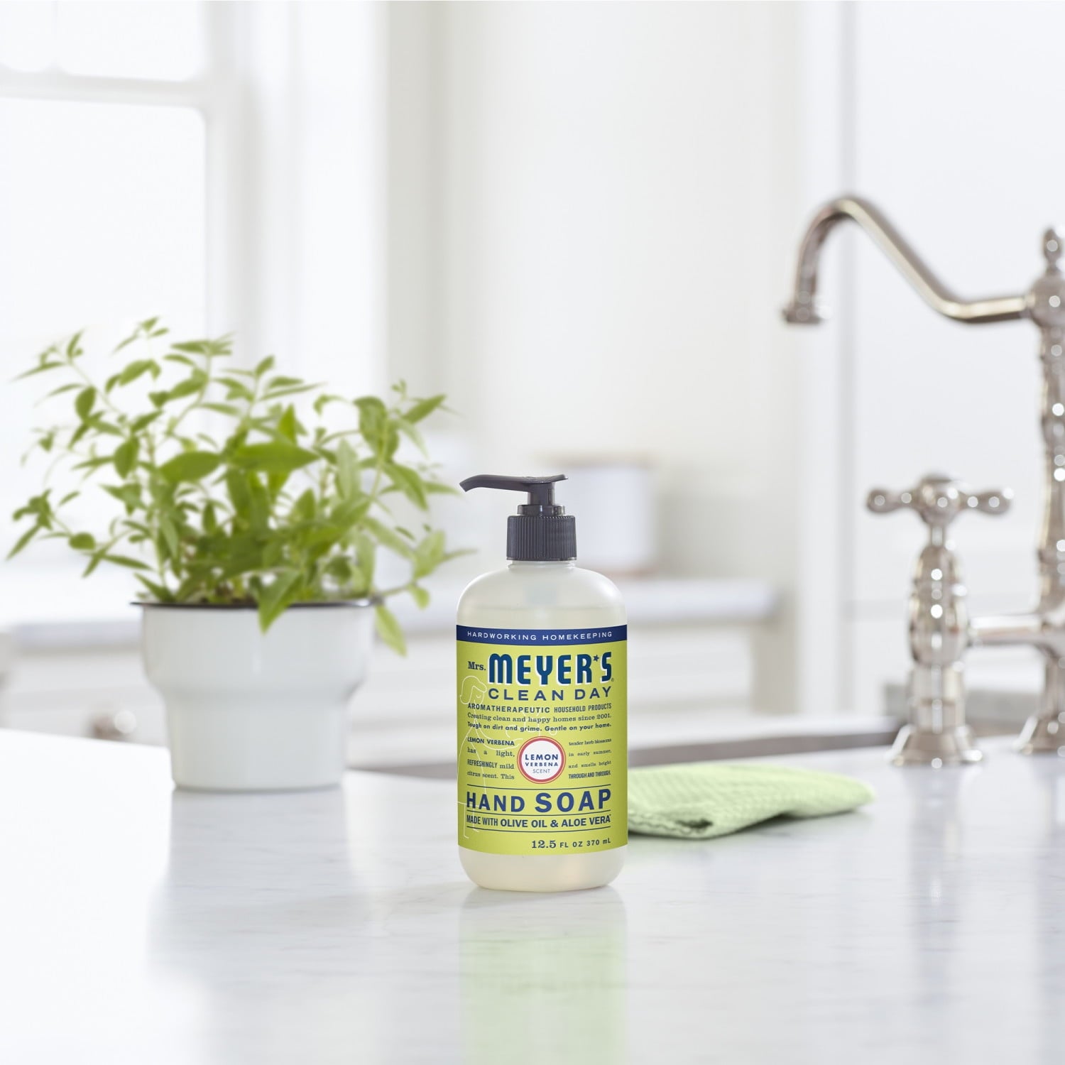 Mrs. Meyer's Clean Day Liquid Hand Soap - Lemon Verbena Scent, 12.5 Ounce Bottle