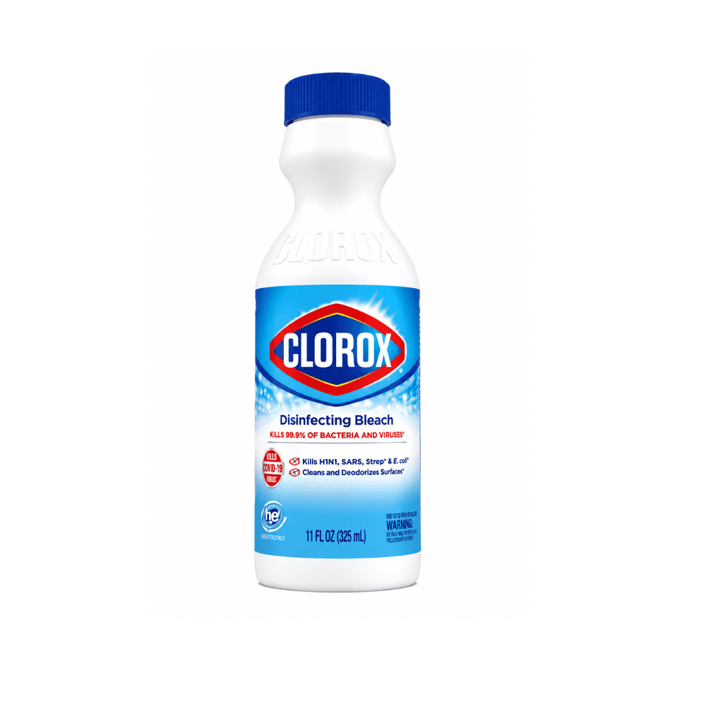 Clorox Disinfecting Bleach - Kills 99.9% of Bacteria and Viruses, Cleans and Deodorizes Surfaces, 11 fl oz, 12 Pack