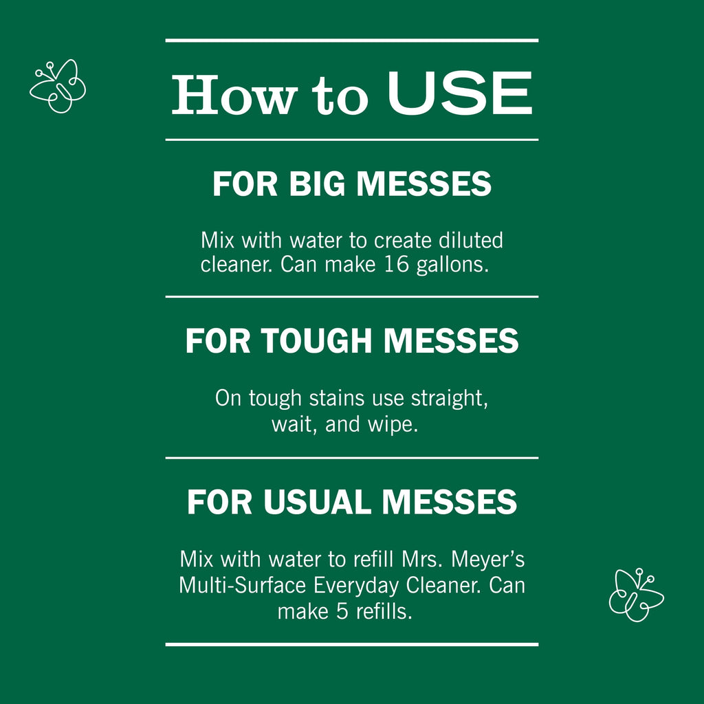 Mrs. Meyer's Clean Day Multi-Surface Everyday Concentrate - Basil Scent, 32 Fl Oz