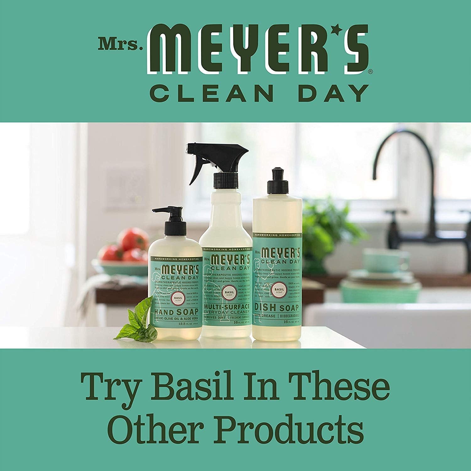 Mrs. Meyer's Clean Day Multi-Surface Cleaner - Basil, 16 oz